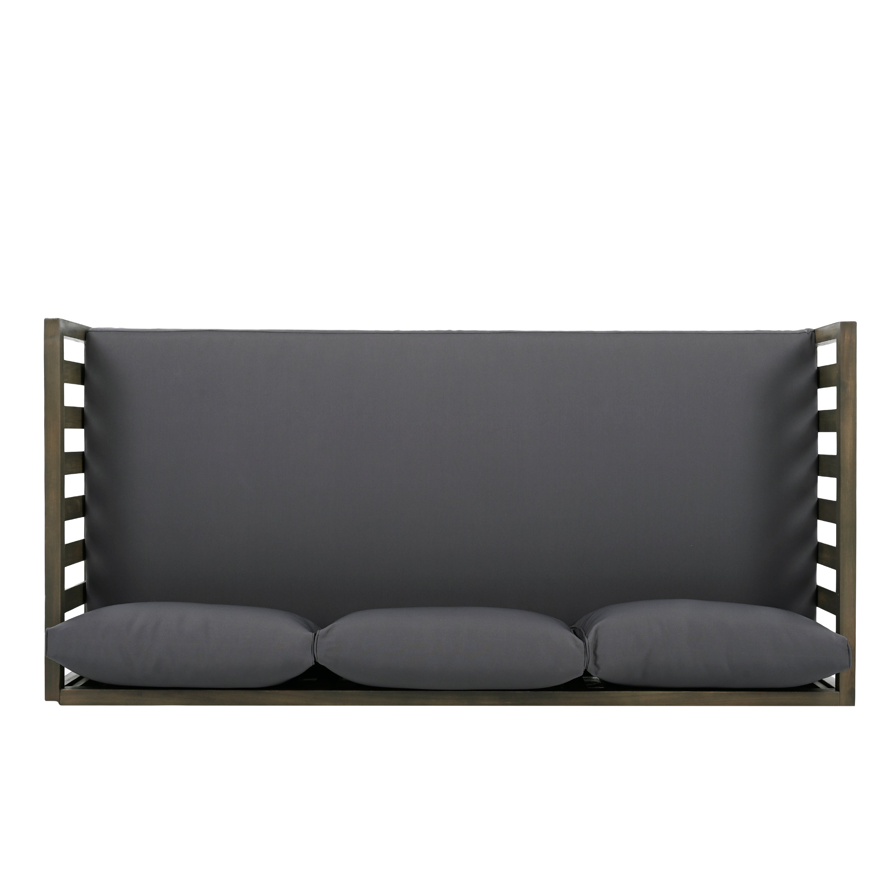 Outdoor Coffee Table Cushioned Seating - Dark Gray