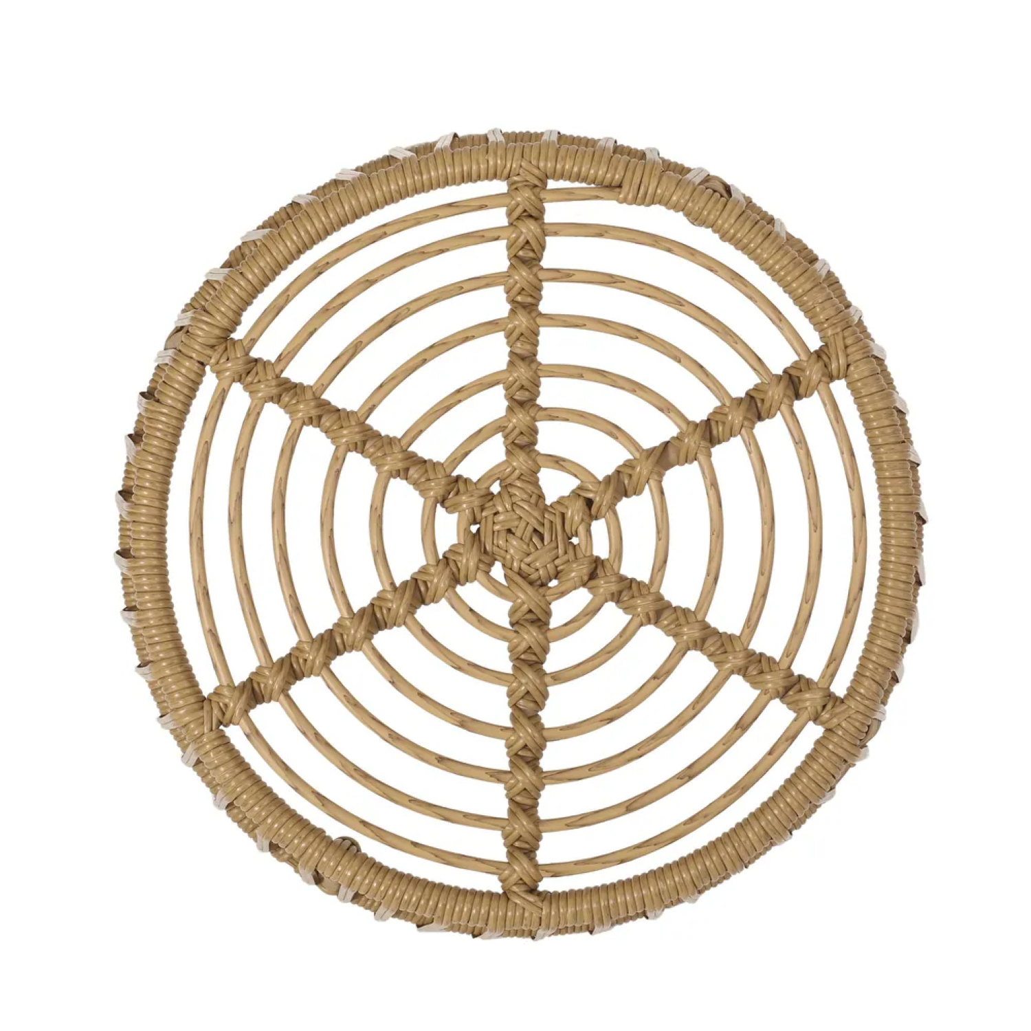 Elaine Outdoor Side Table Rattan Frame - Light Brown