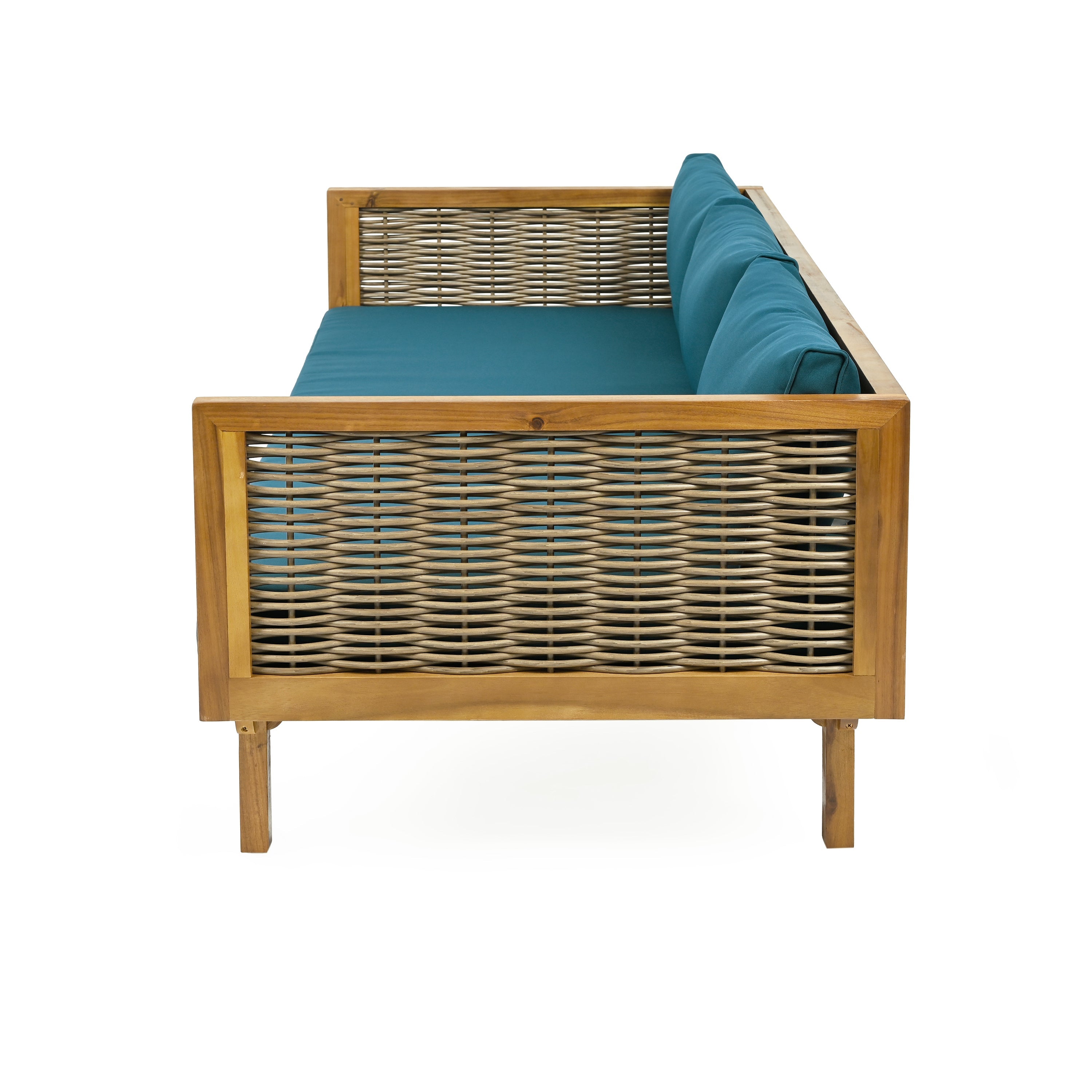 Outdoor Sectional Set Rattan Frame Deck
