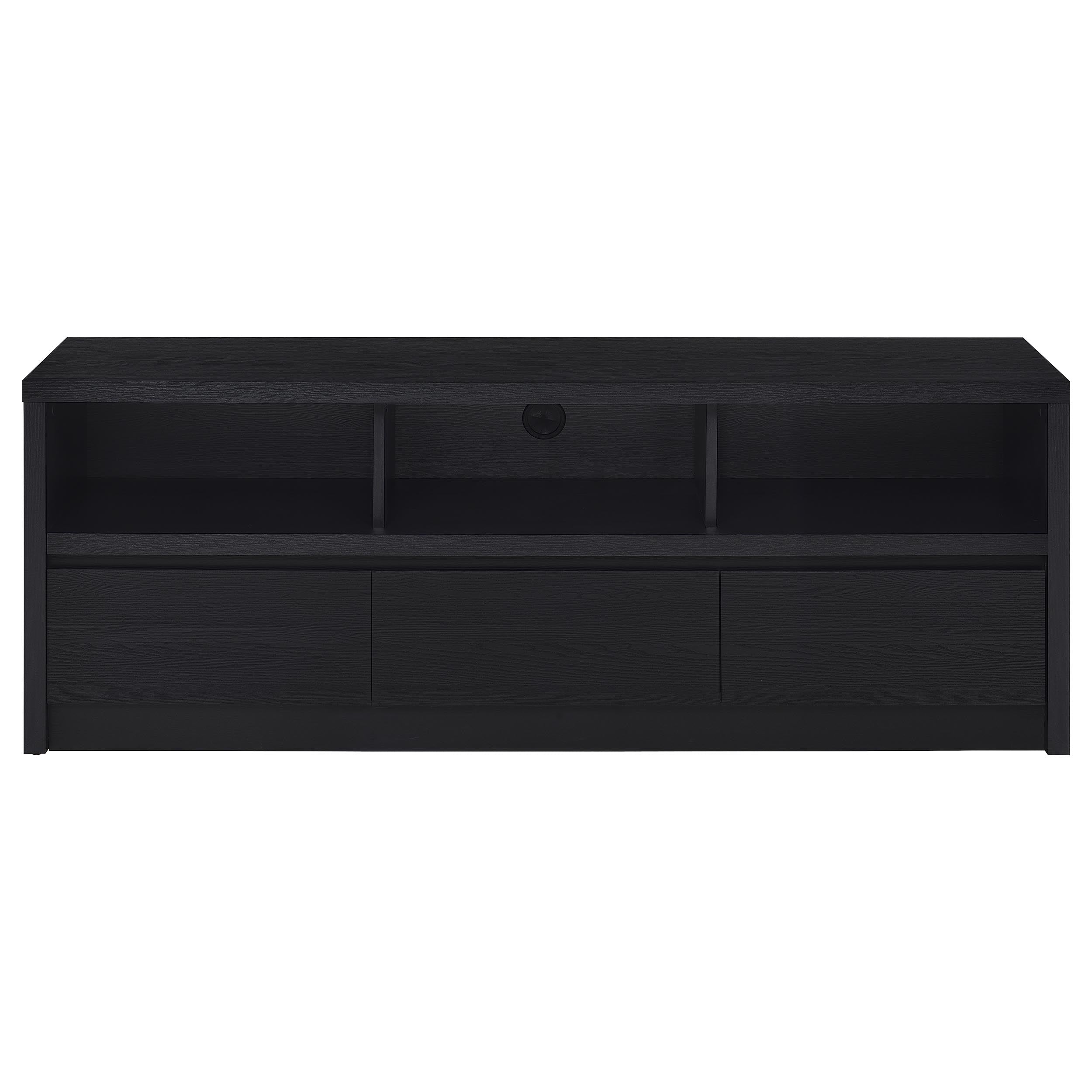 Rutland  3-drawer TV Stand Media Console Black