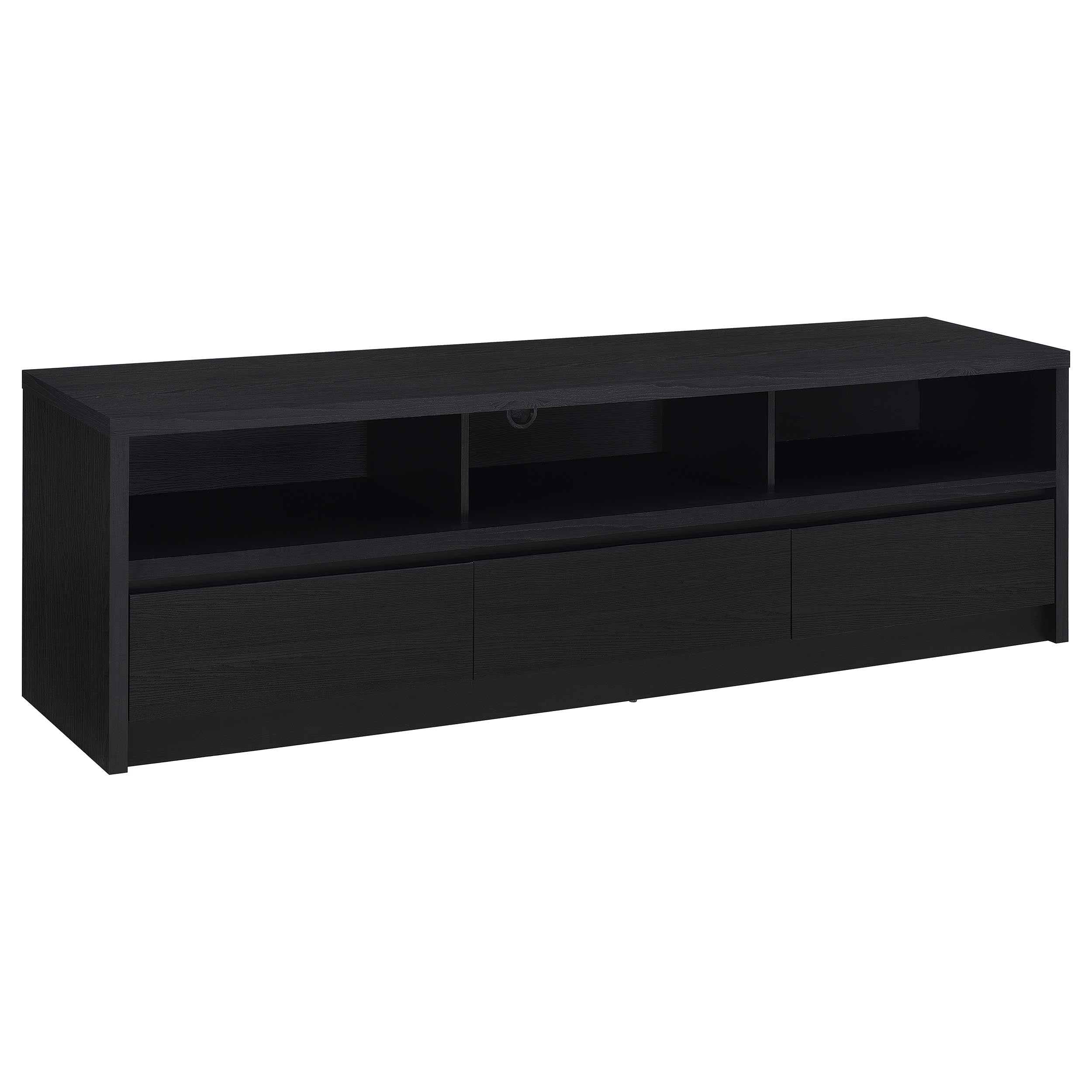 Rutland  3-drawer TV Stand Media Console Black