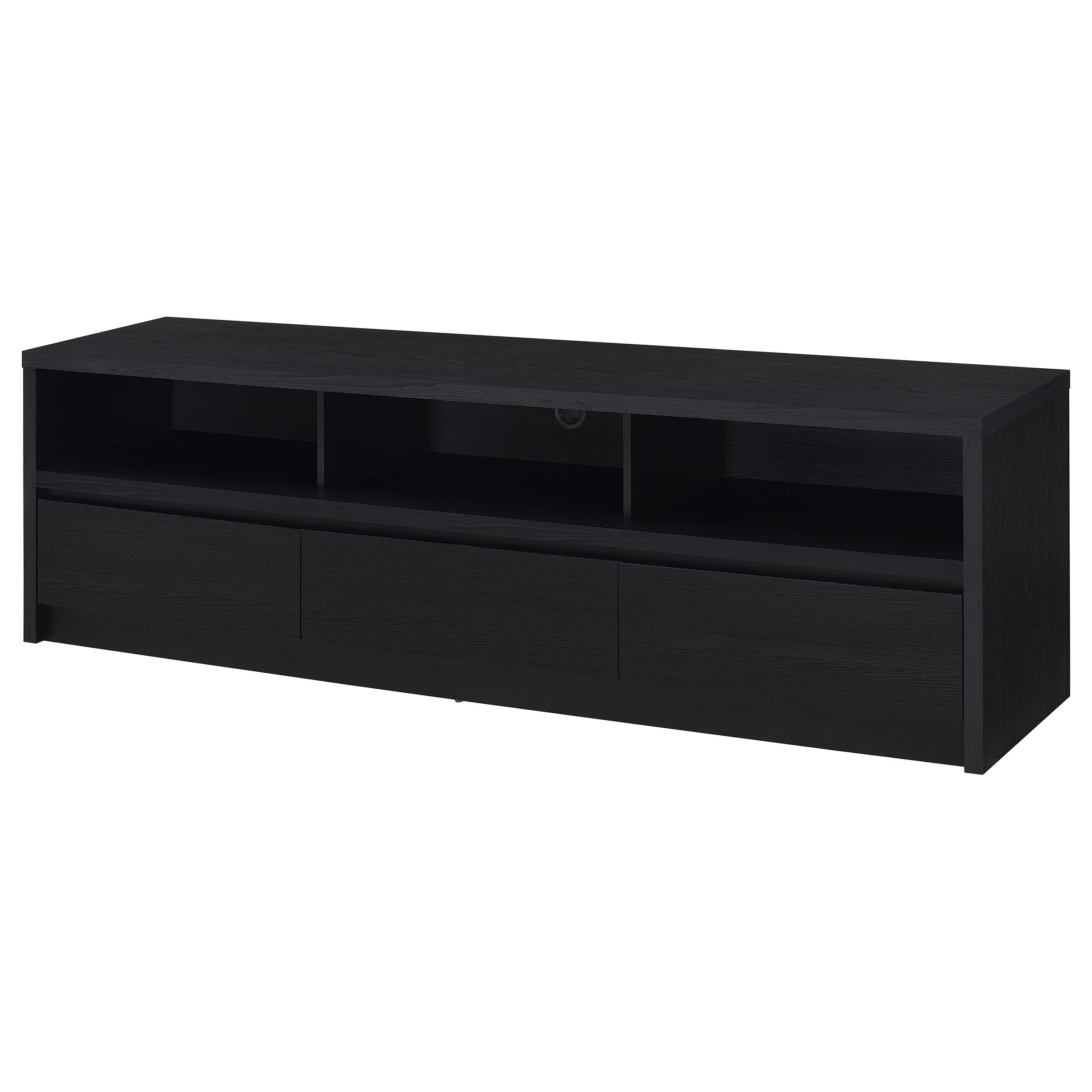 Rutland  3-drawer TV Stand Media Console Black