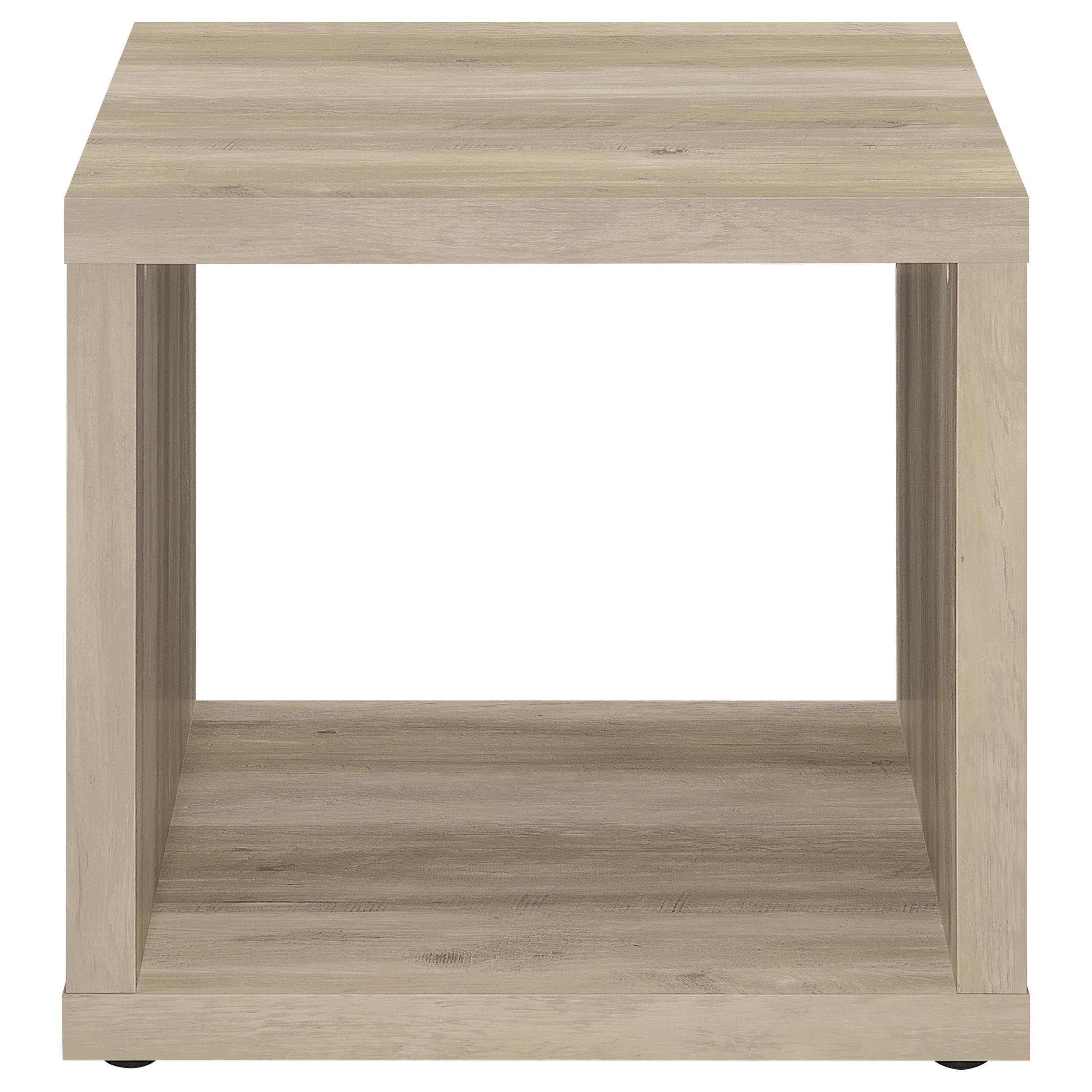 Frisco Square Engineered Pine Wood Side End Table