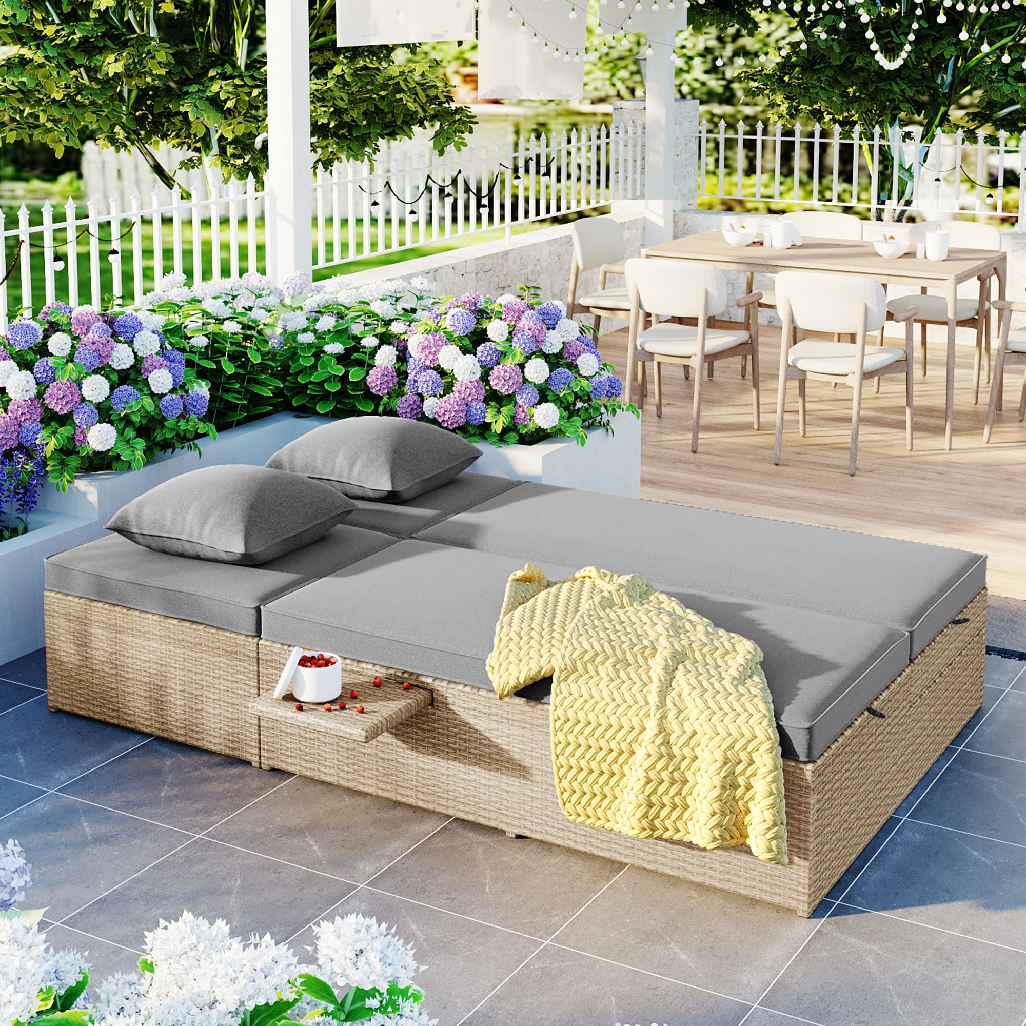 Topmax Outdoor Furniture Adjustable Back - Brown