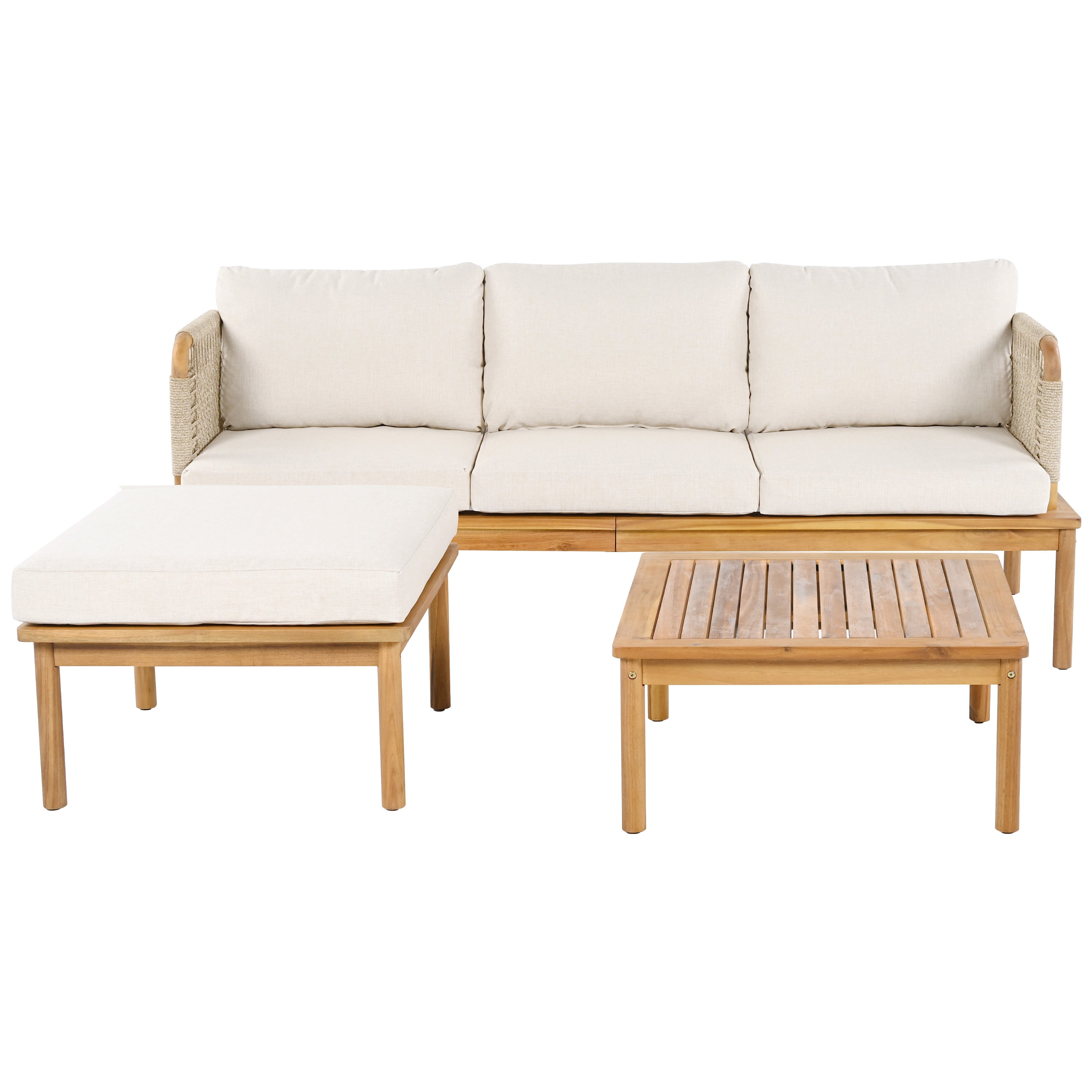 Outdoor Sofa Set Rope Detail