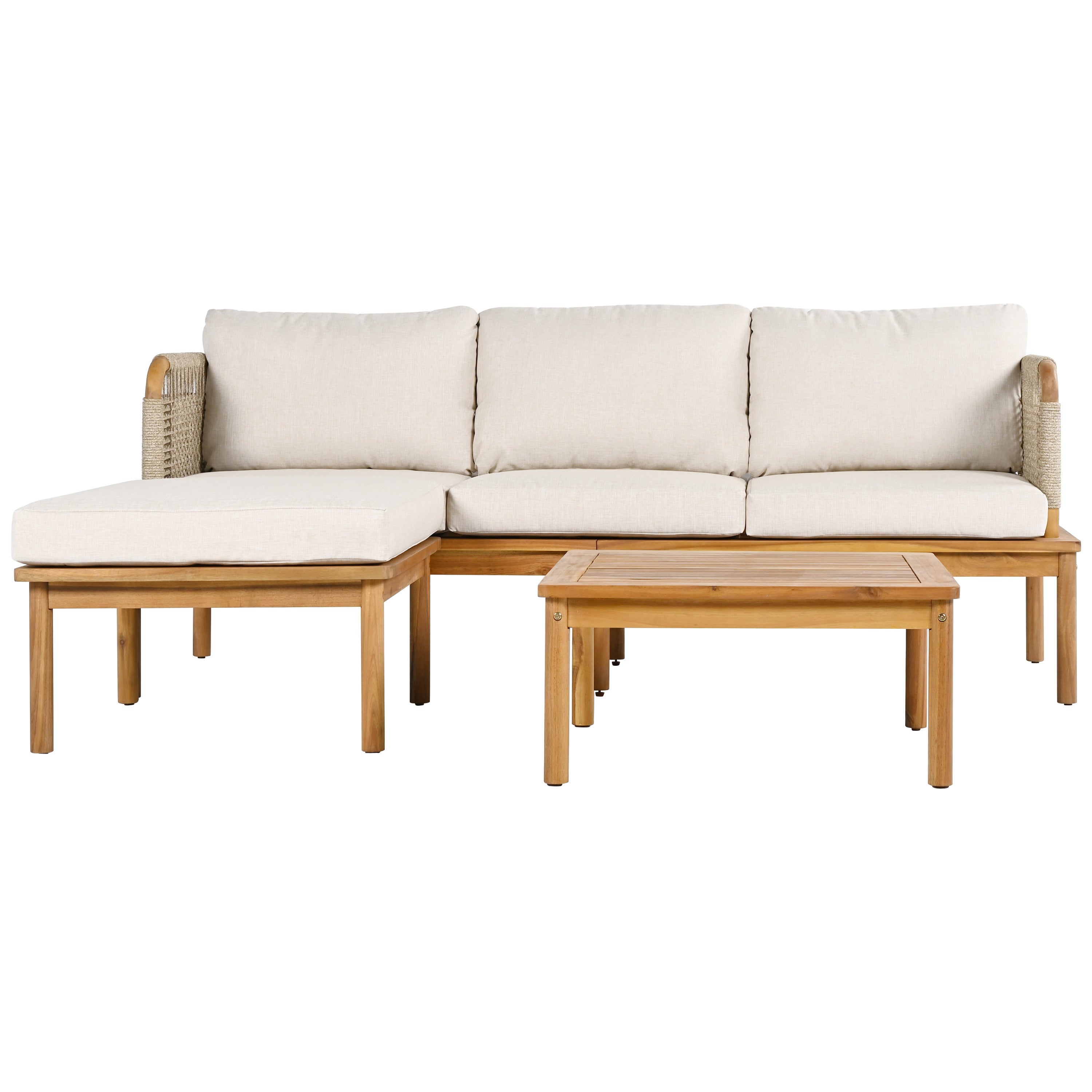 Outdoor Sofa Set Rope Detail