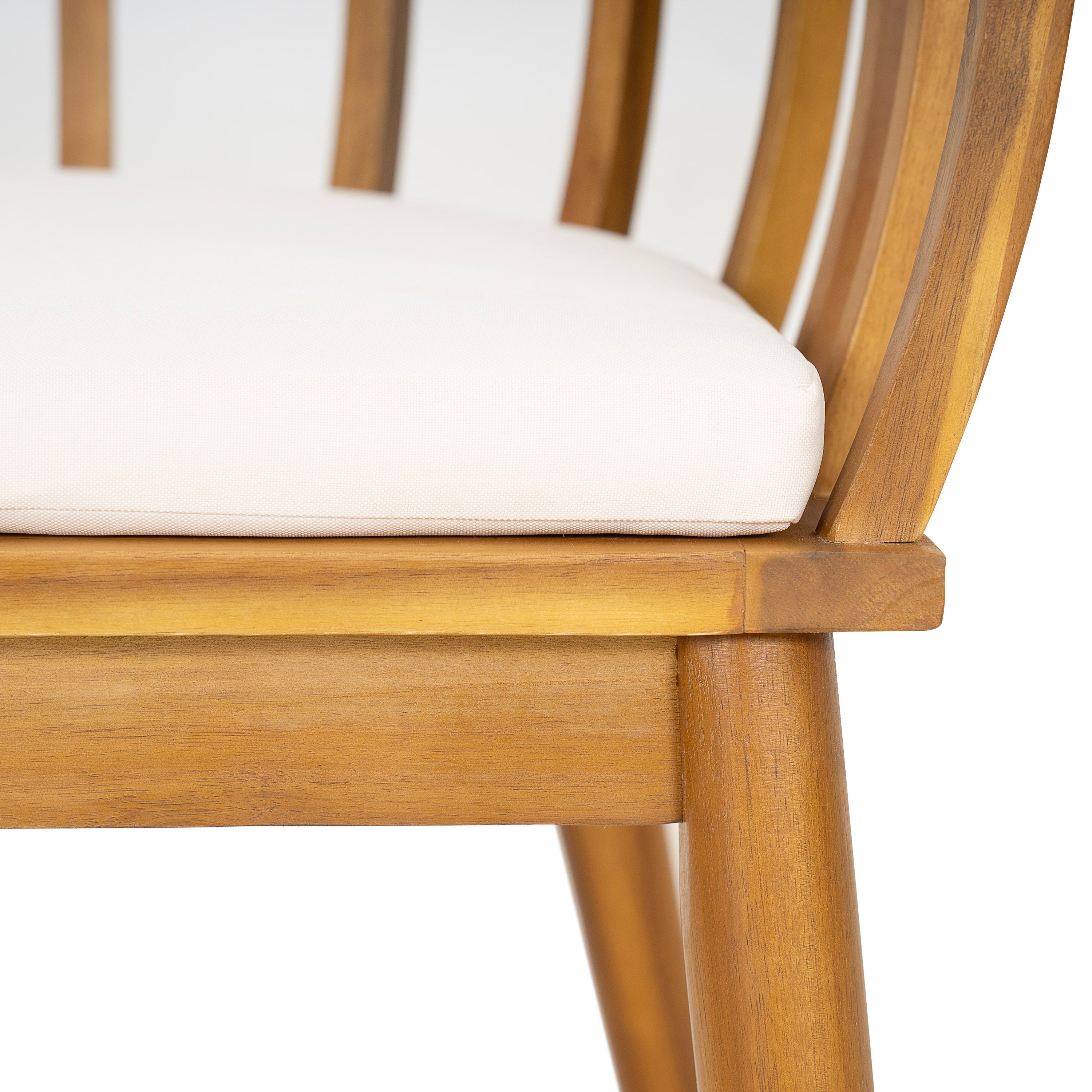 Klismos Outdoor Dining Chair Set Outdoor Seating - Beige