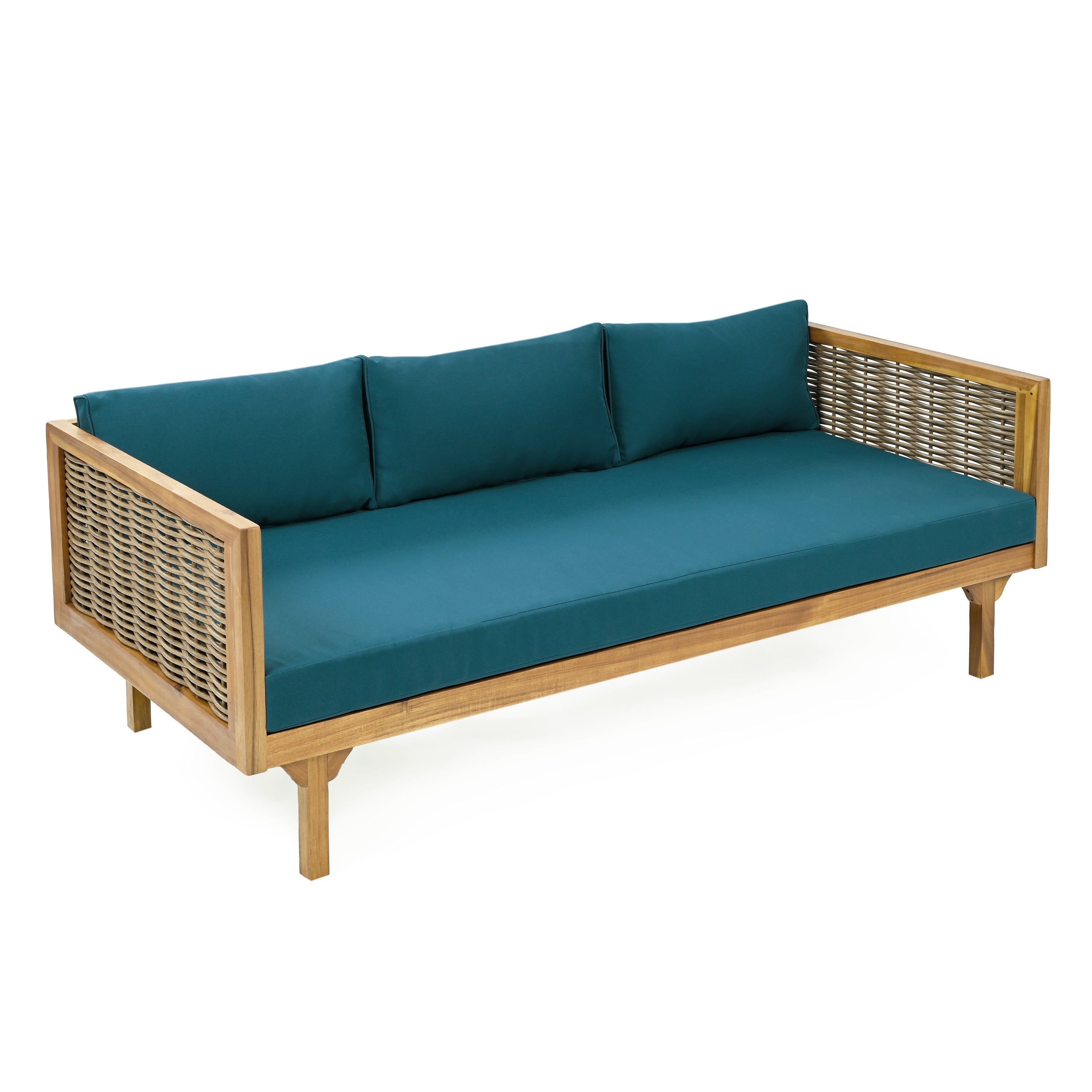 Outdoor Sectional Set Rattan Frame Deck