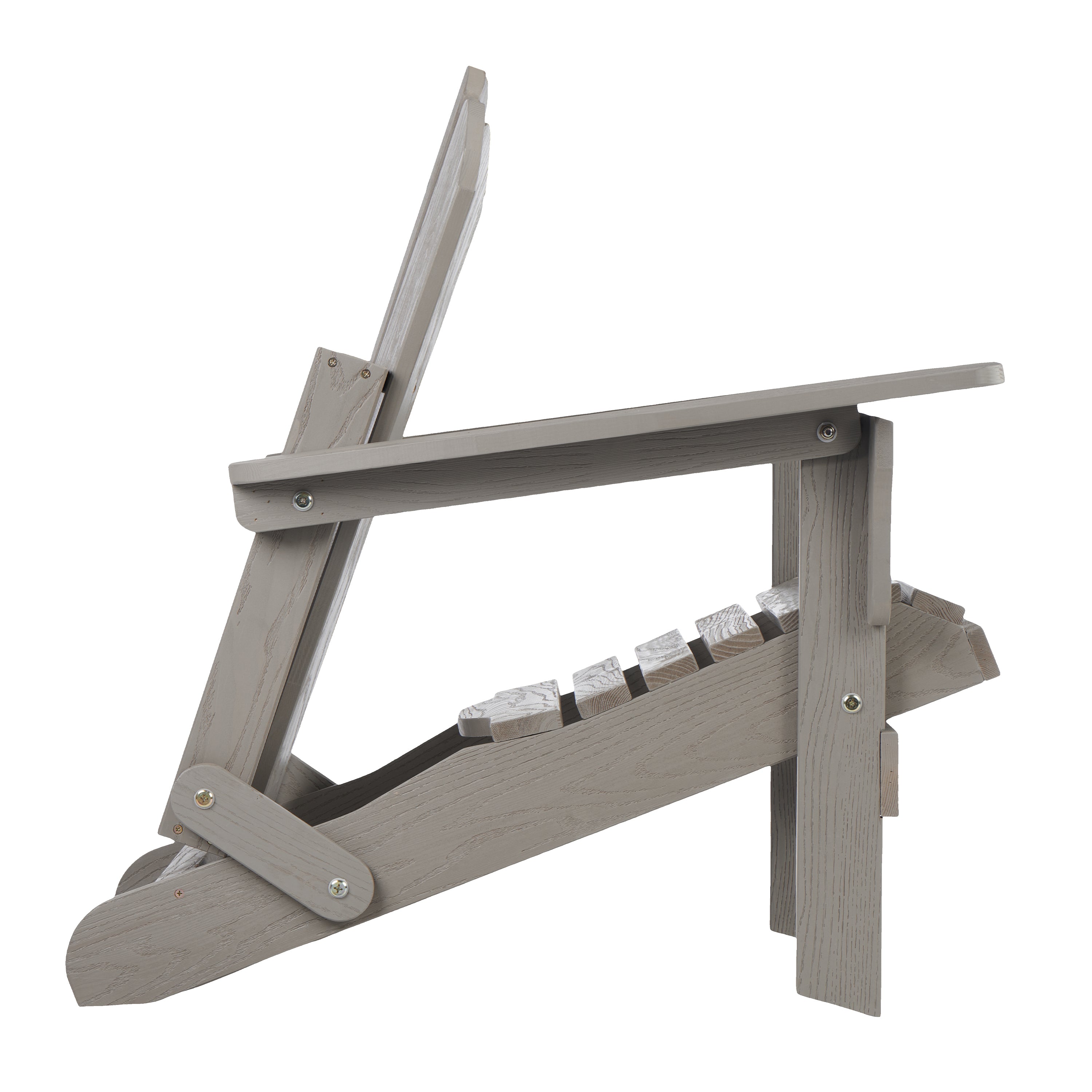 Oversize Outdoor Adirondack Chair Folding Design - Gray