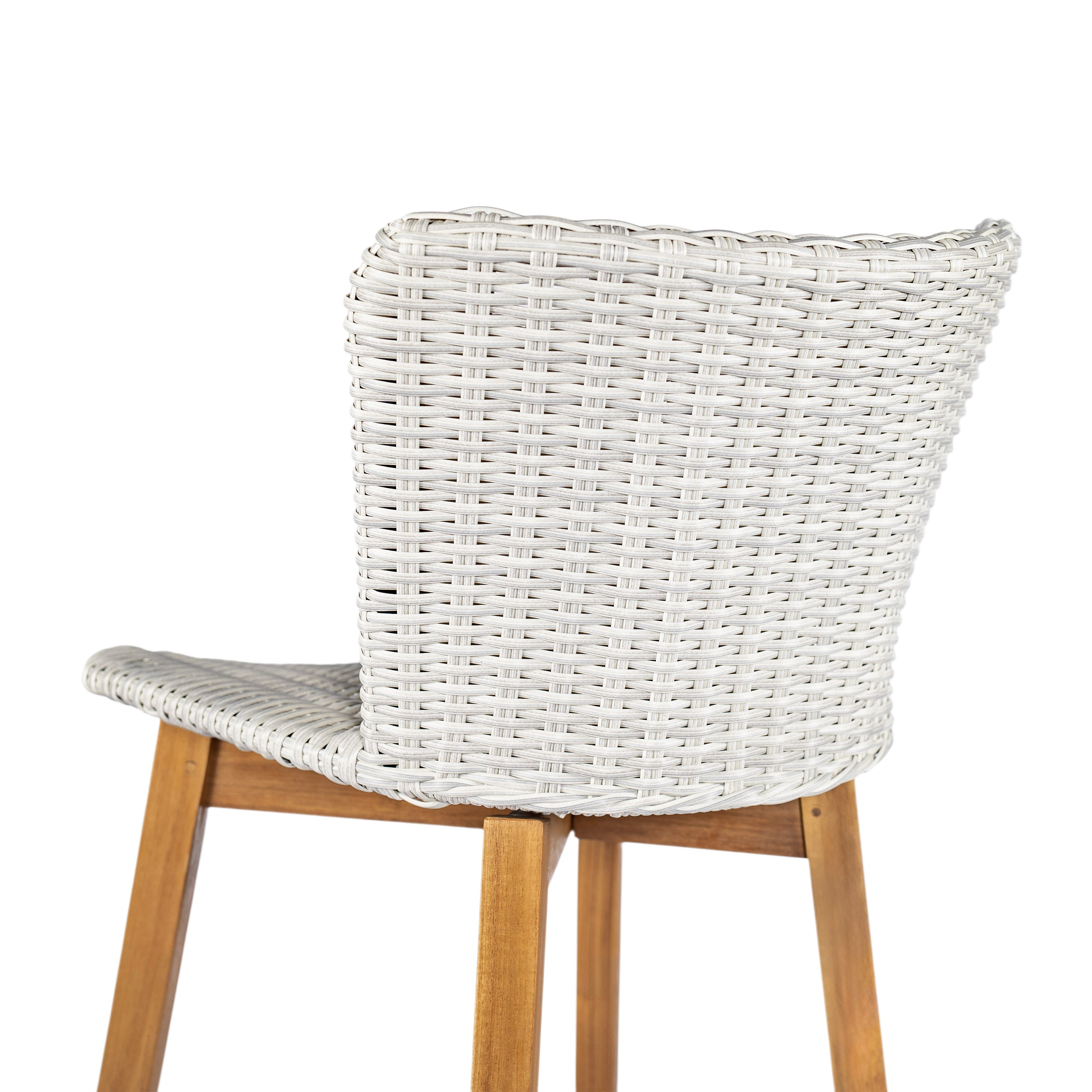 Lymington Outdoor Bar Stool Set Rattan Frame - Light Gray