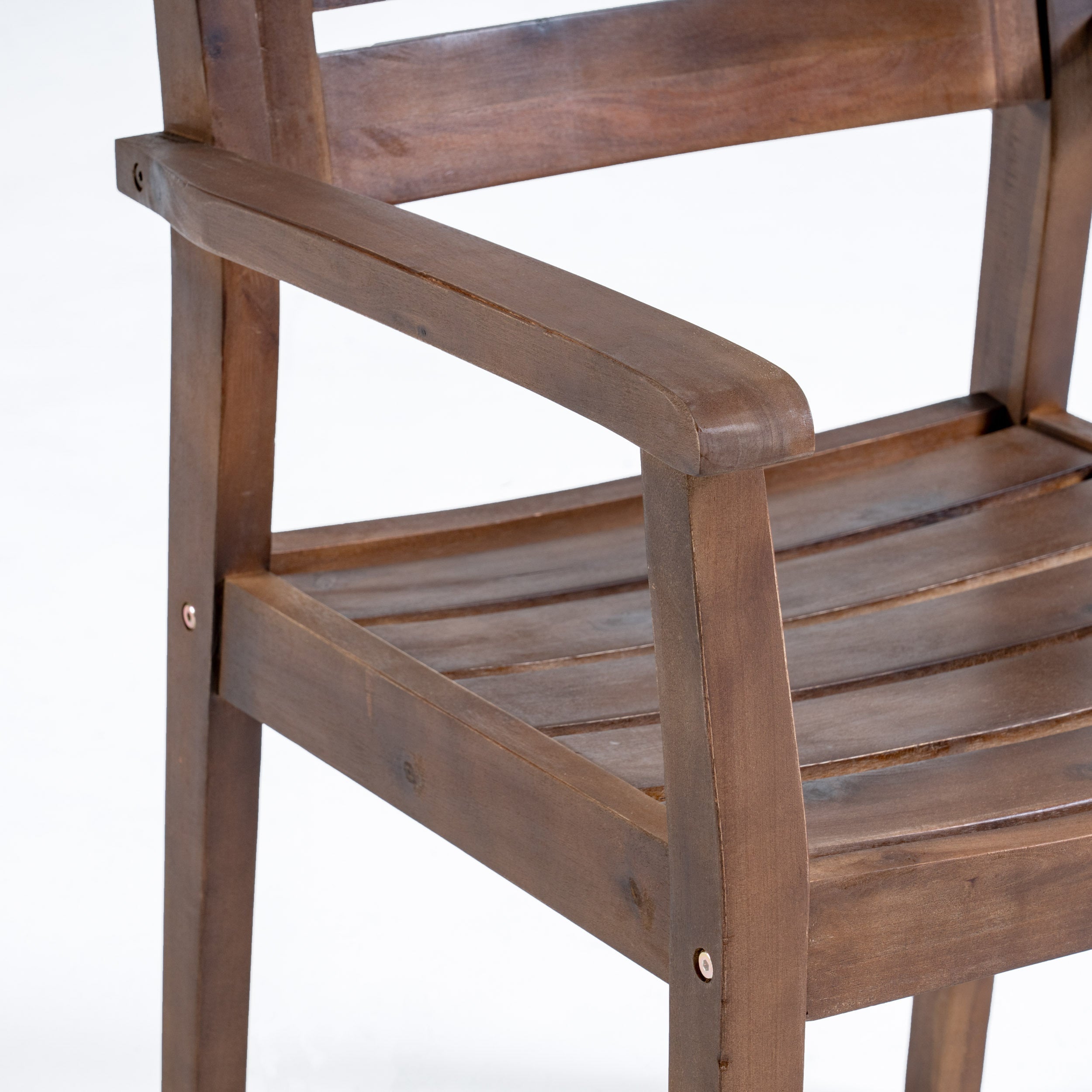 Stamford Outdoor Dining Chair Set Acacia Wood - Dark Brown
