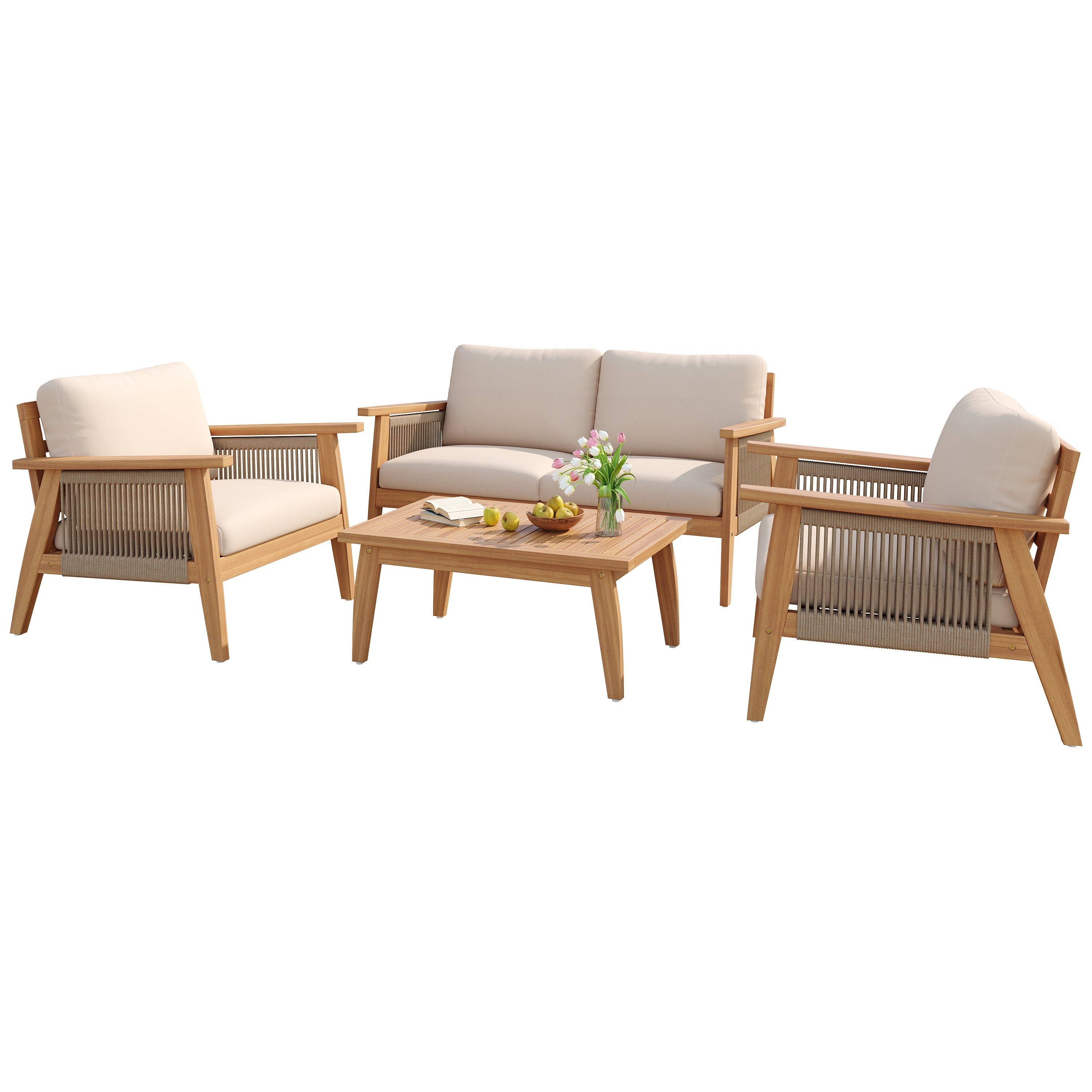 Outdoor Sectional Set Rope Detail