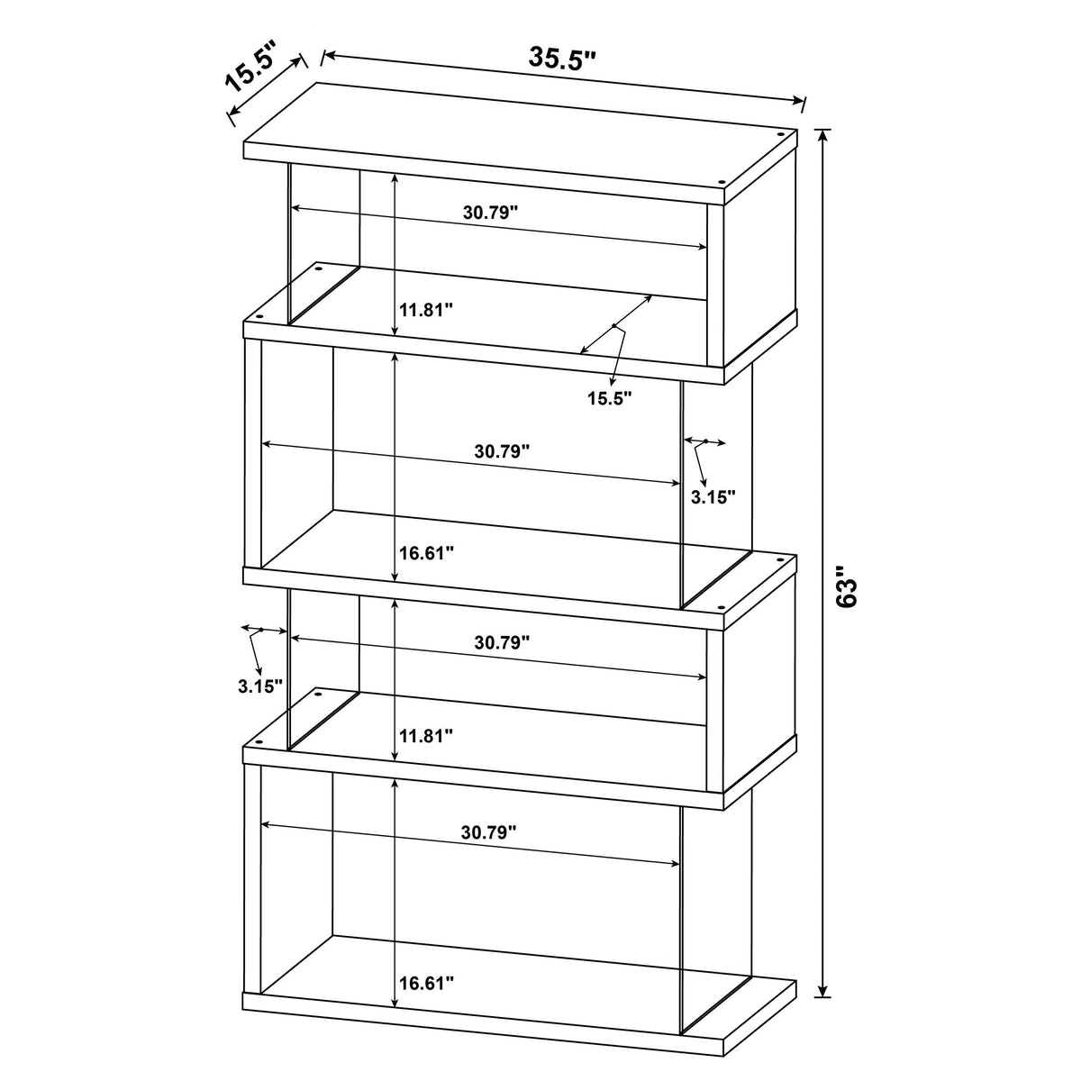 Emelle Bookcases