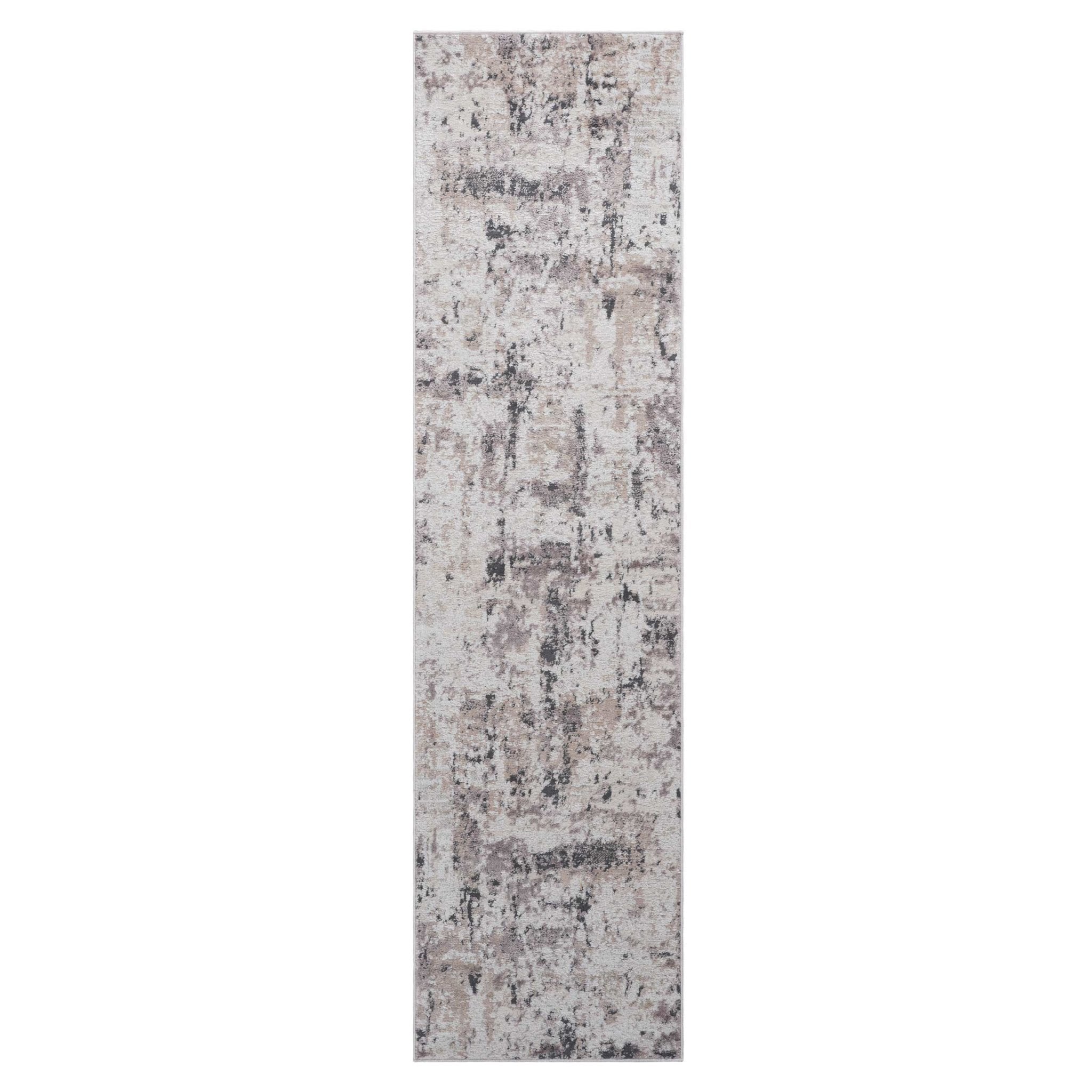 Payas Cream-Brown Runner Rug Size 2'2'' x 8'