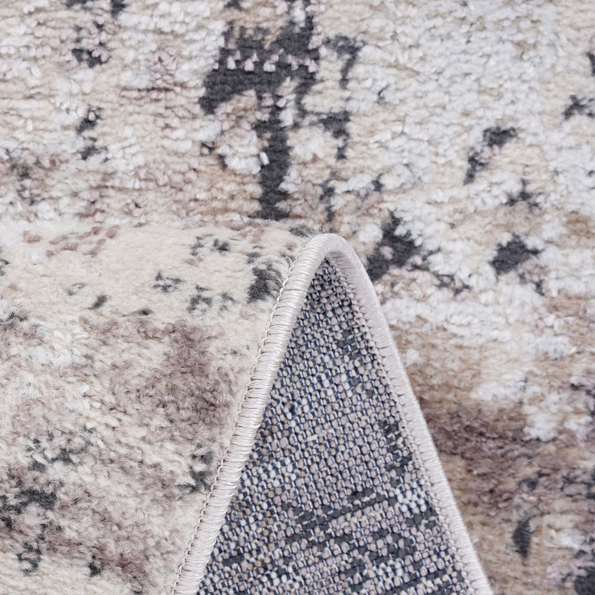 Payas Cream-Brown Runner Rug Size 2'2'' x 8'