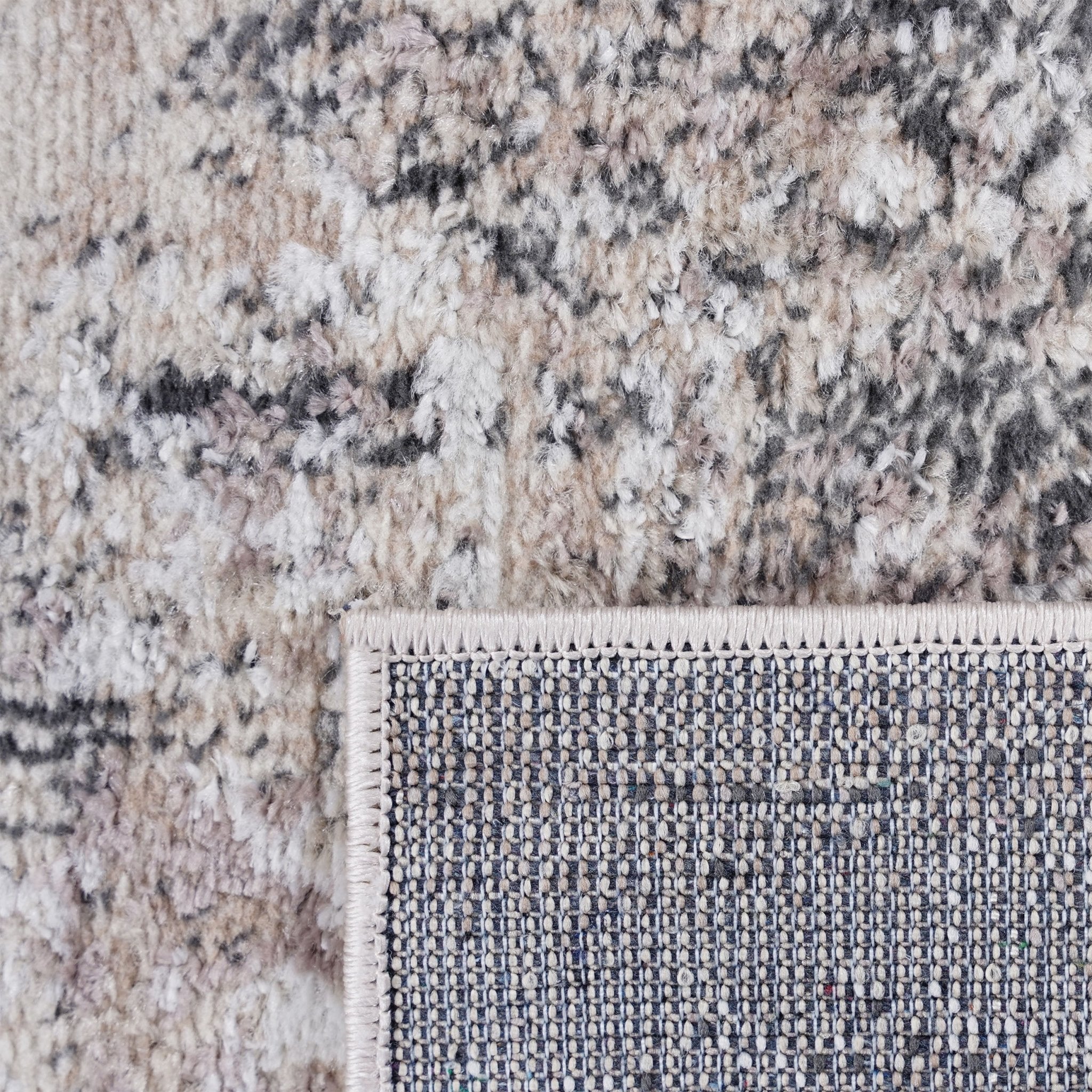 Payas Cream Anthracite Rug Size 2'2'' x 8'