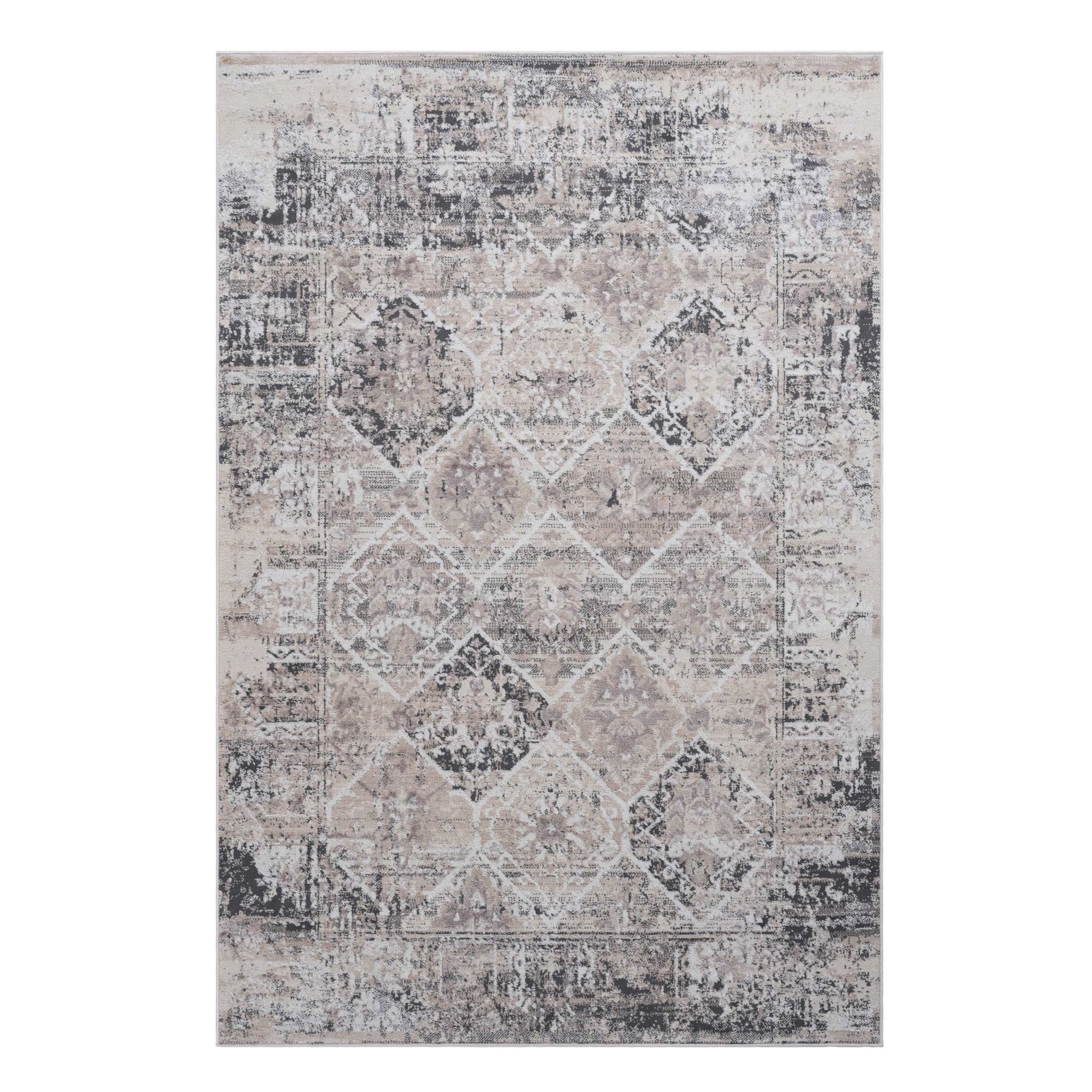 Payas Cream Anthracite Rug Size 5'3'' x 7'6"
