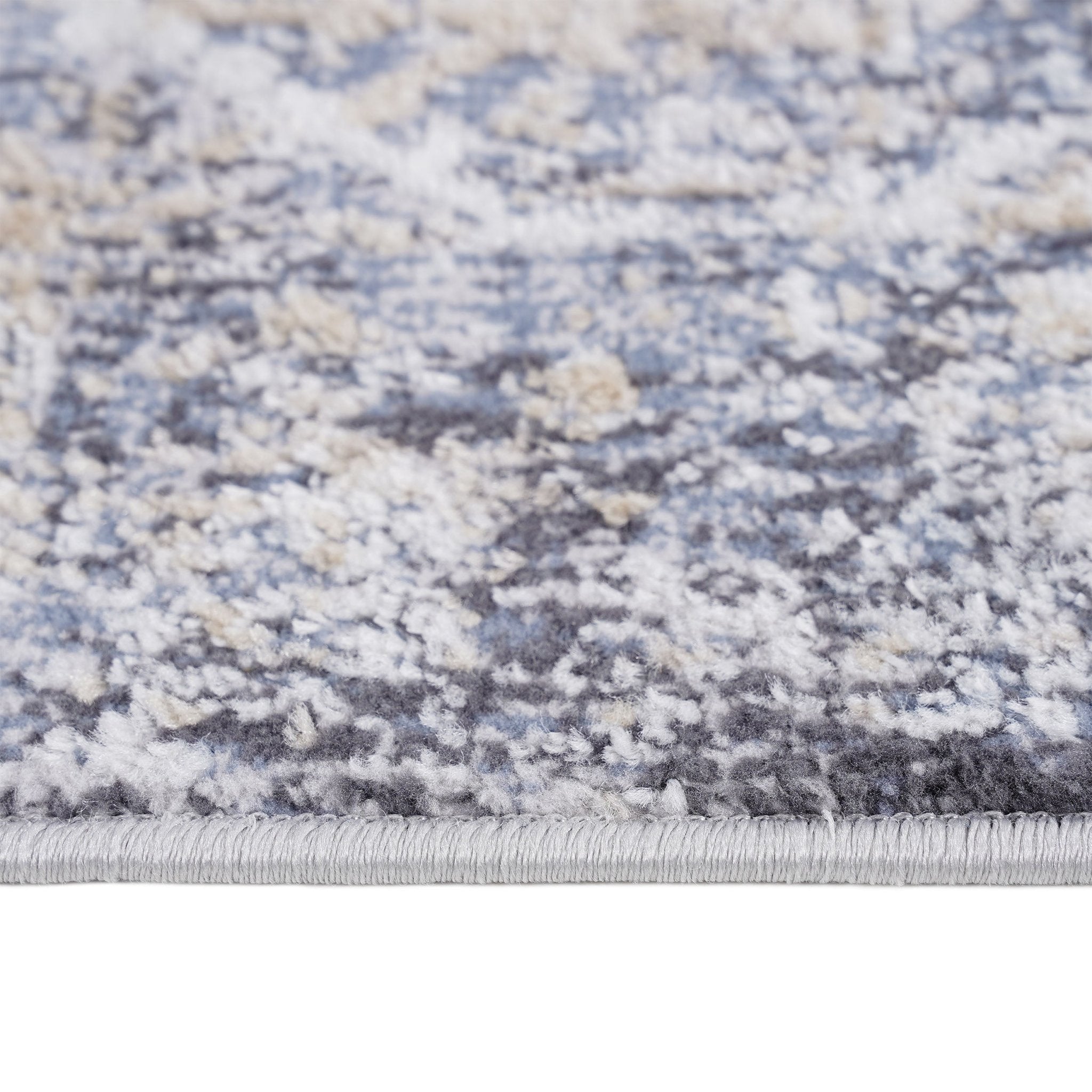 Payas Grey - Blue Runner Rug Size 2'2'' x 8'
