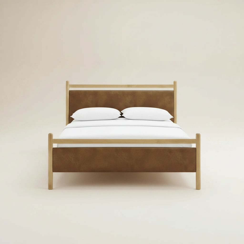 Ginny Queen Size Vegan Leather Platform Bed Frame by Modway
