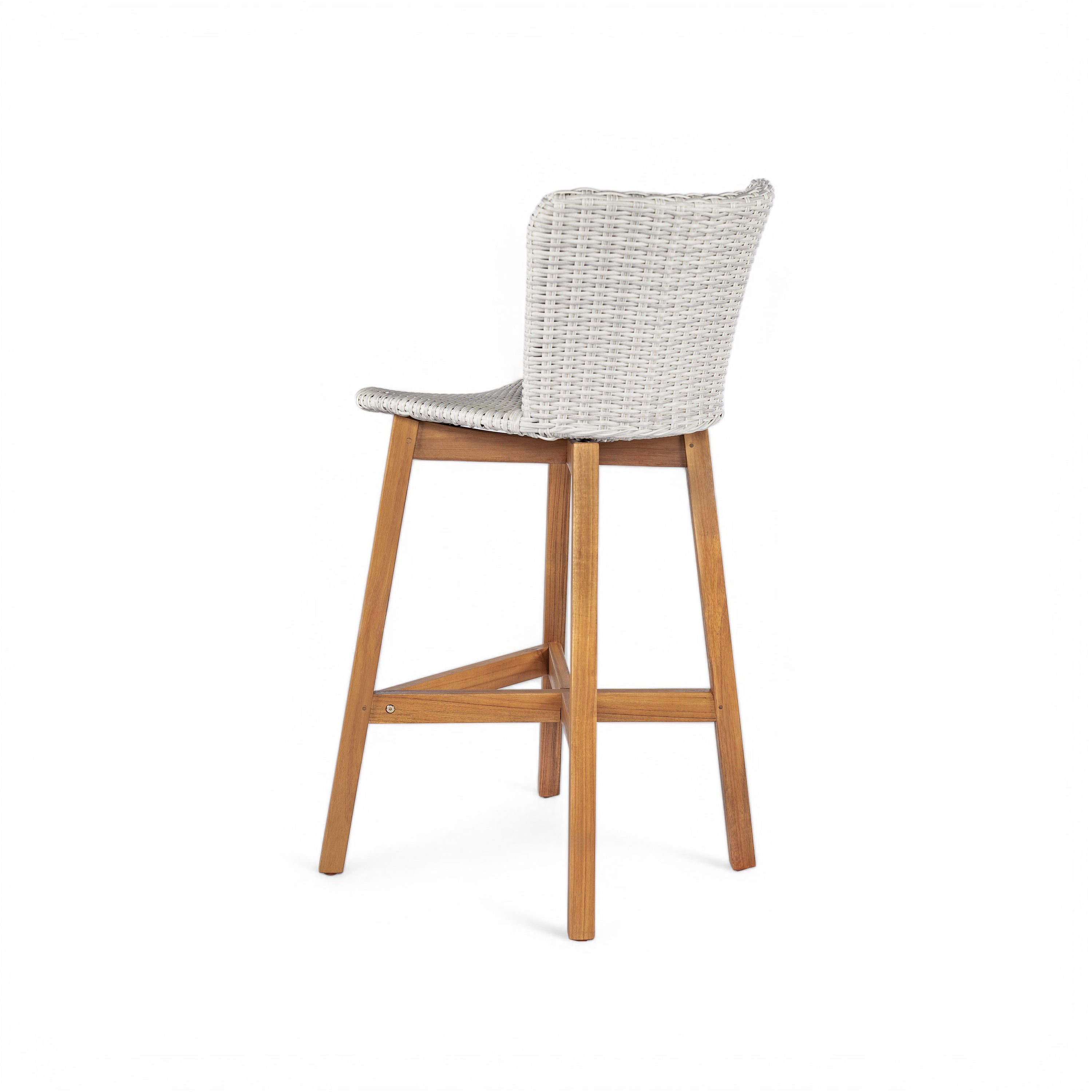 Lymington Outdoor Bar Stool Set Rattan Frame - Light Gray