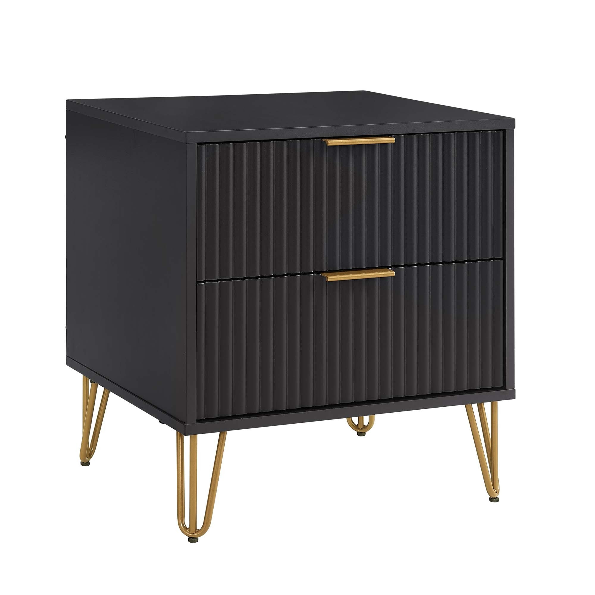 Dumbo Nightstand 2 Drawers - Black