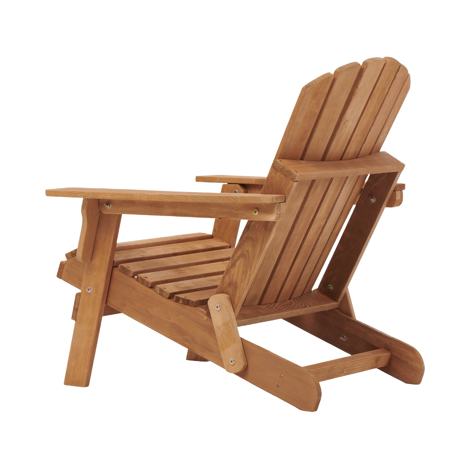 Oversize Outdoor Adirondack Chair Folding Design - Light Brown