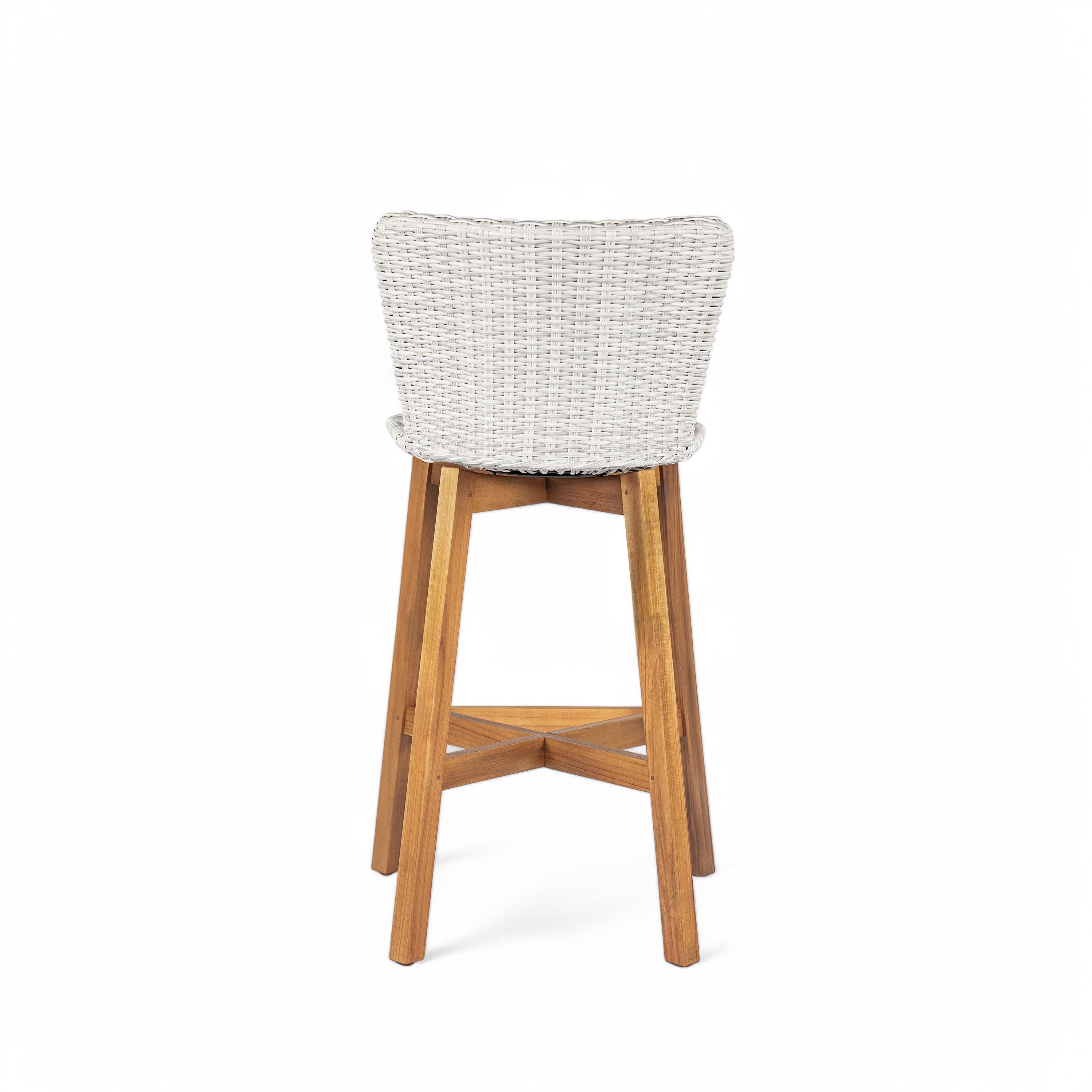Lymington Outdoor Bar Stool Set Rattan Frame - Light Gray