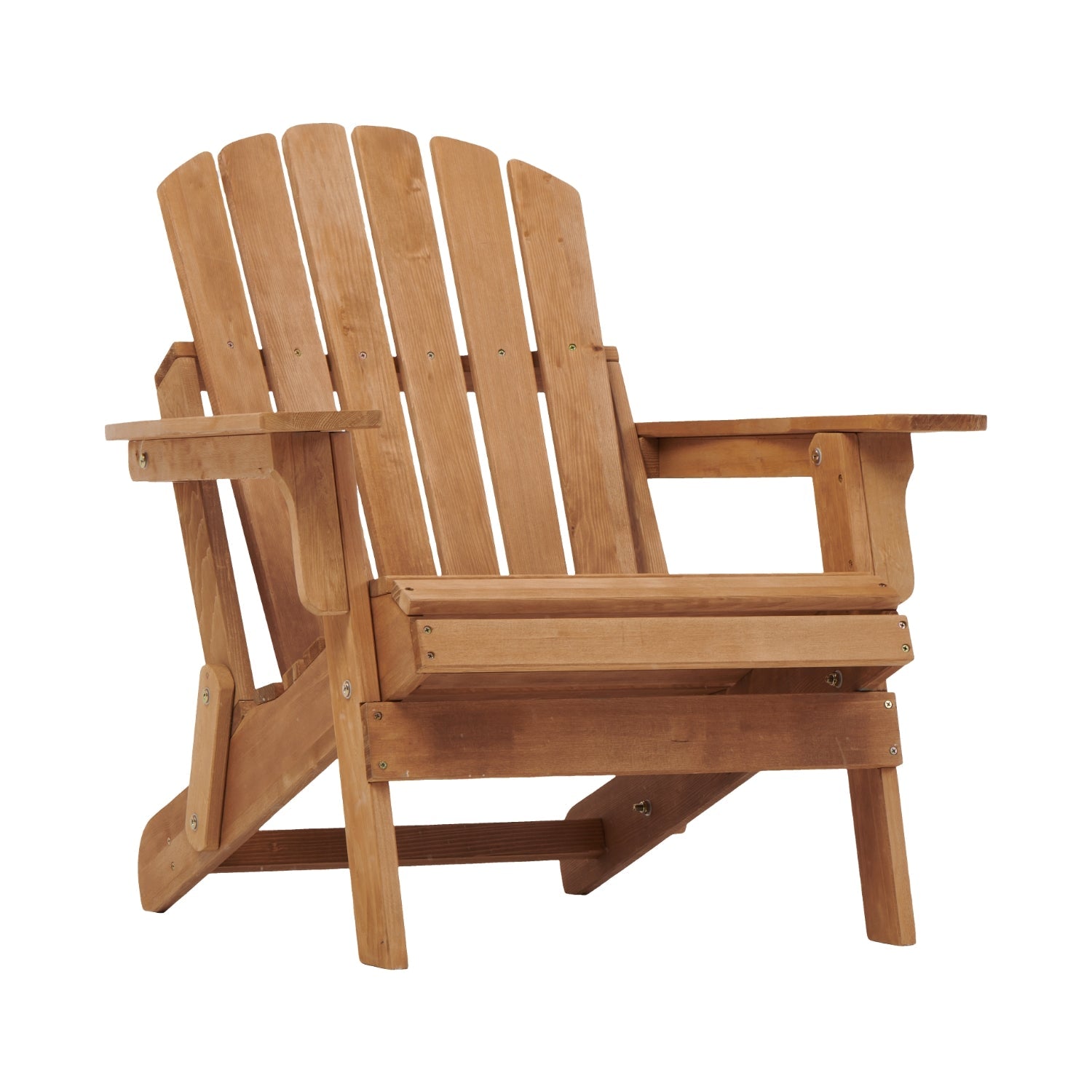 Oversize Outdoor Adirondack Chair Folding Design - Light Brown