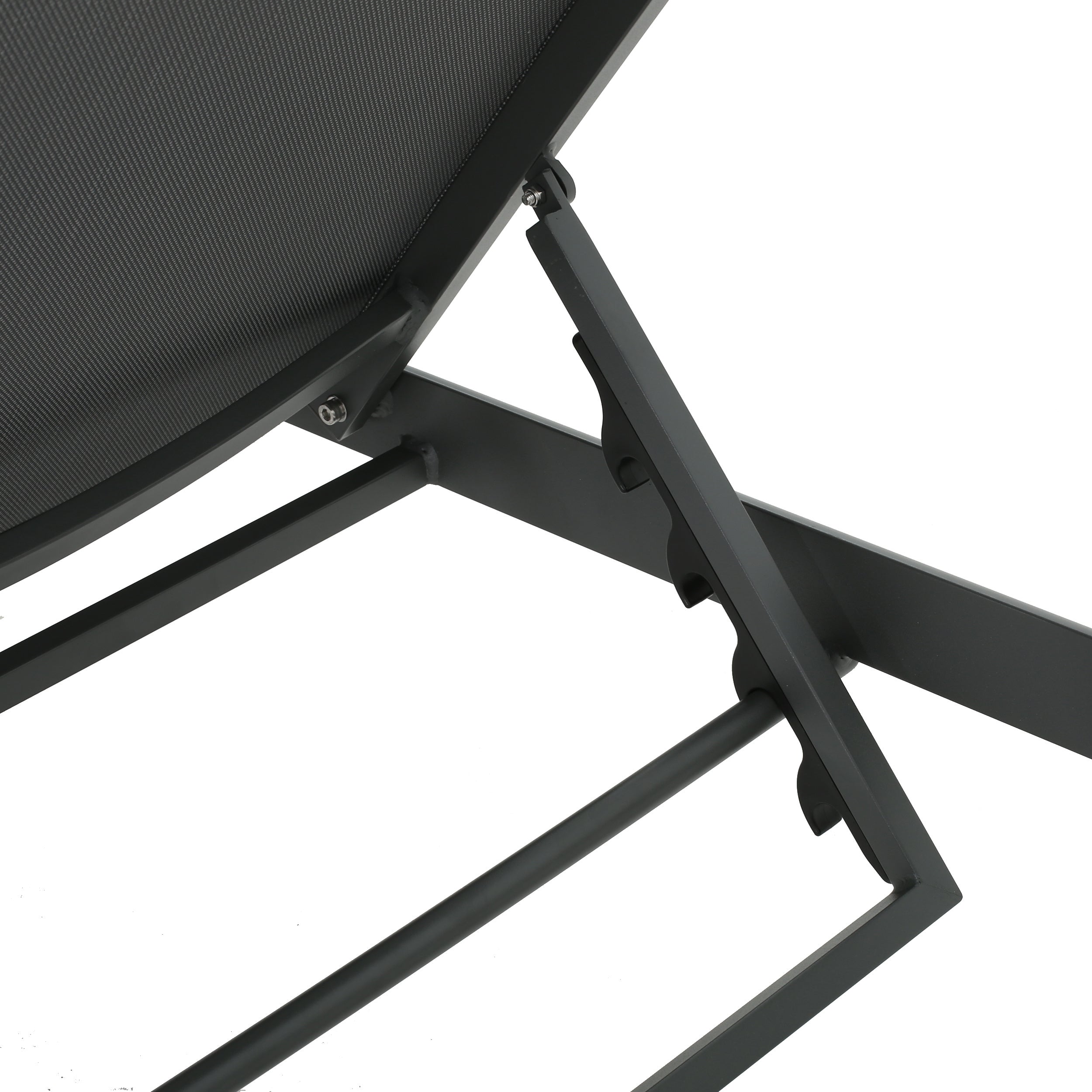 Chaise Outdoor Chaise Lounge Adjustable Back - Gray