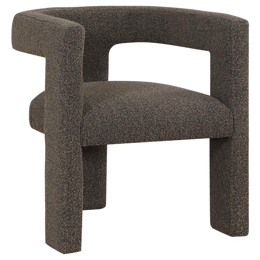 Petra Brown Boucle Upholstered Accent Side Chair