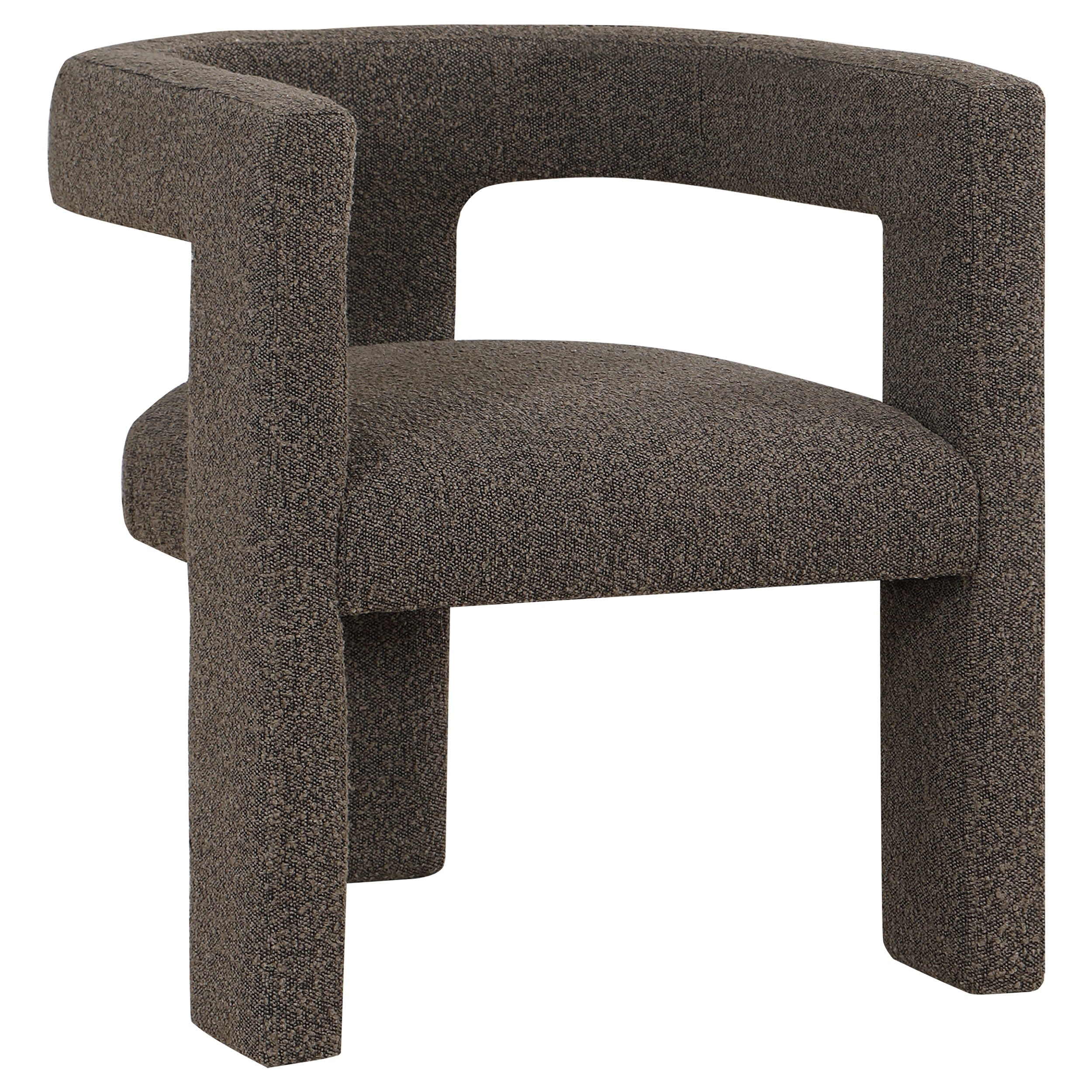 Petra Brown Boucle Upholstered Accent Side Chair