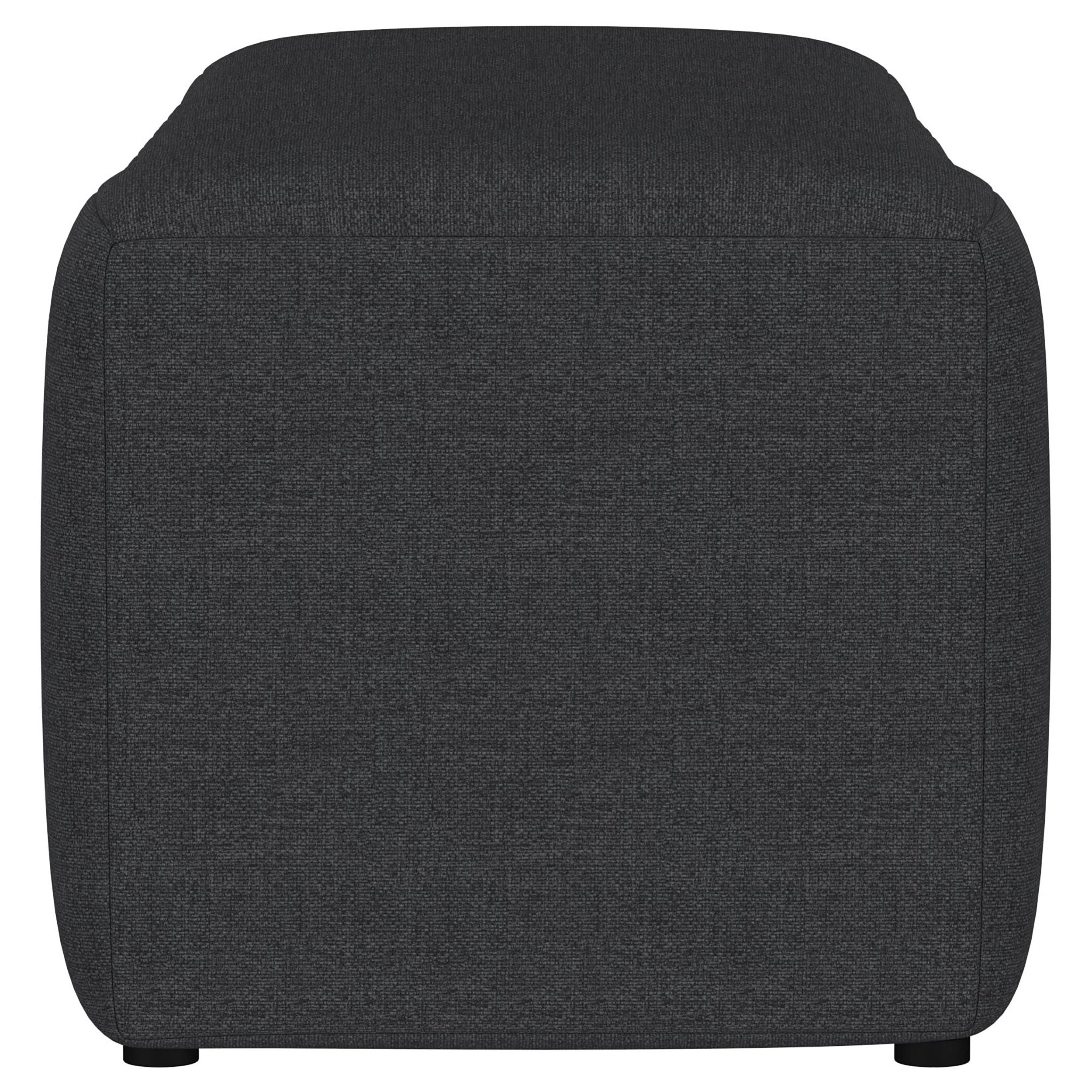 Summer Charcoal Fabric Upholstered Tufted Accent Bench