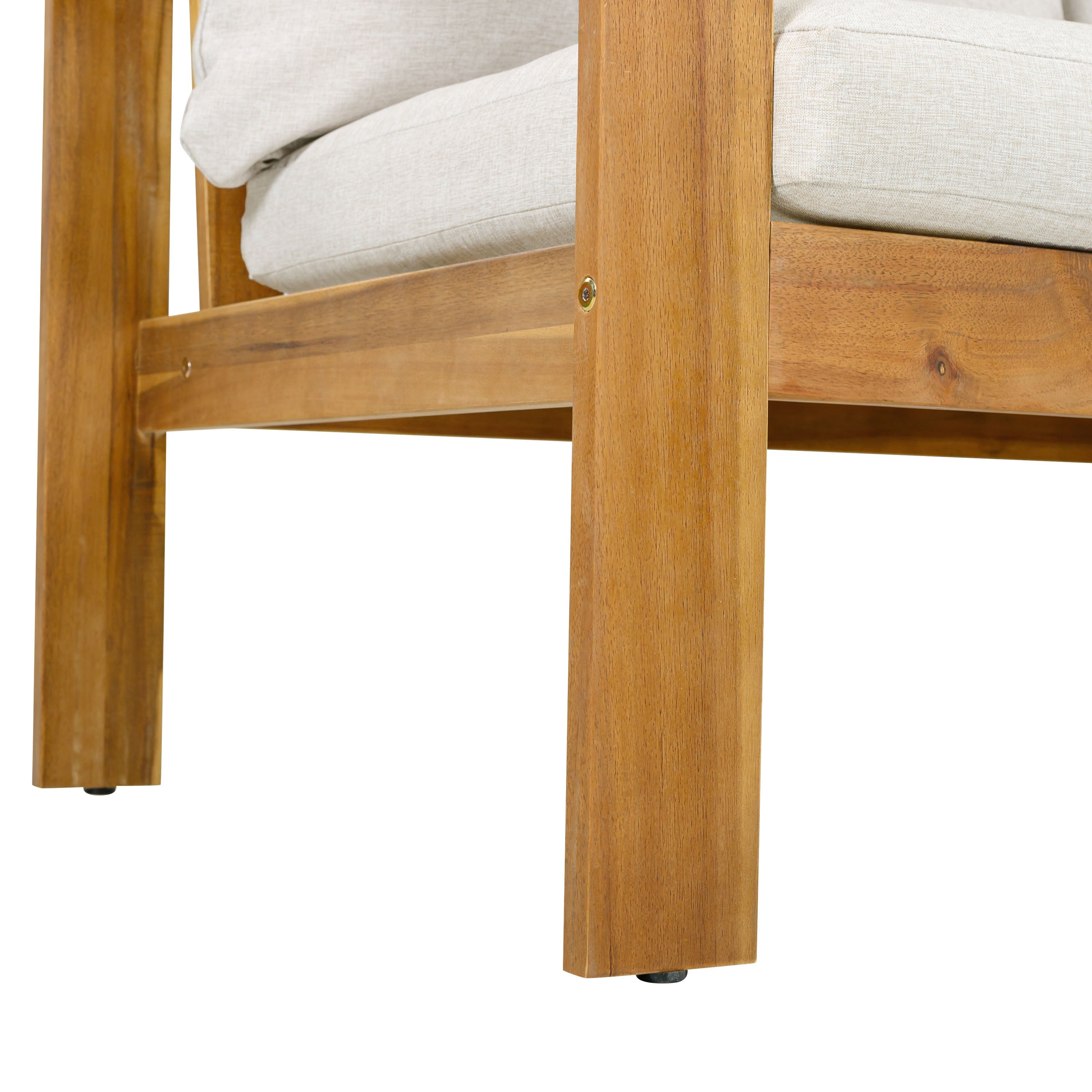 Pcs Outdoor Sectional Set Acacia Wood