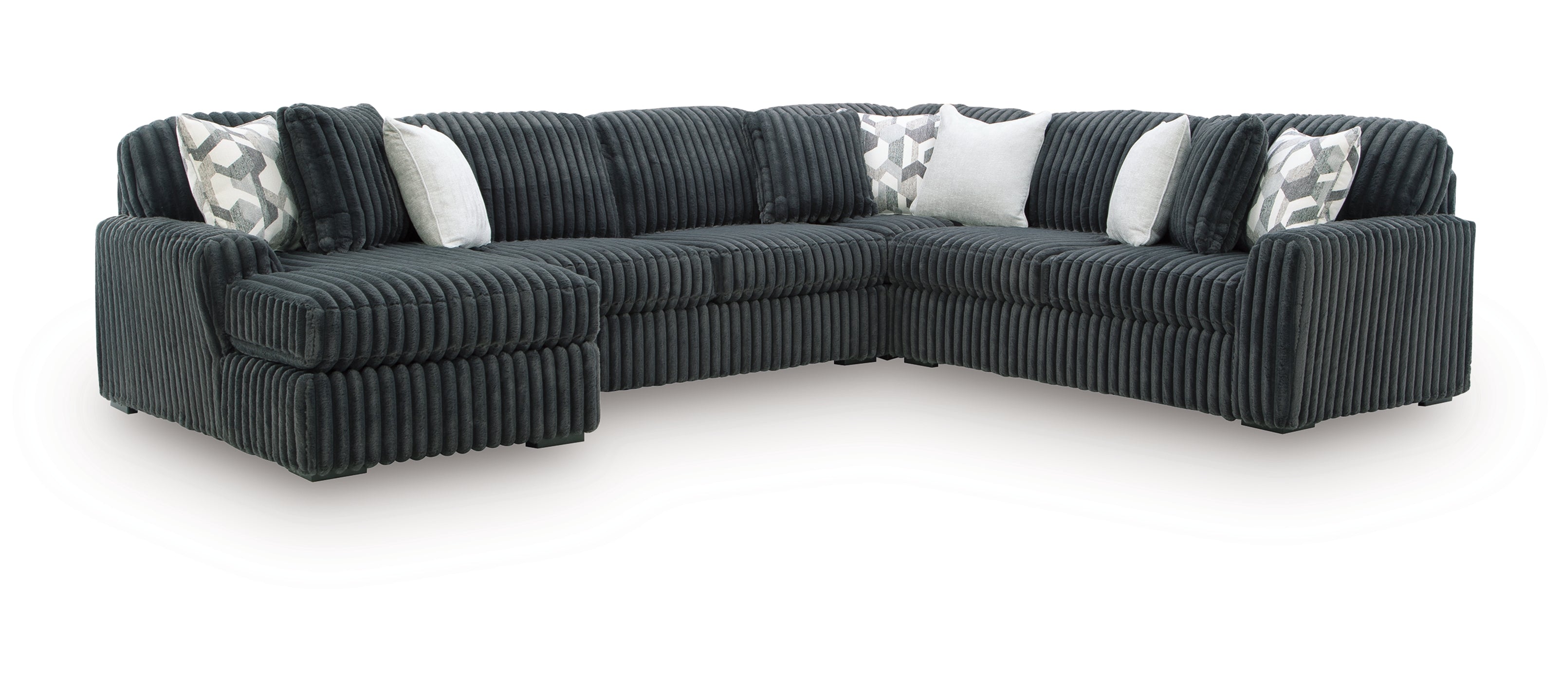 Midnight-Madness 4-Piece Sectional with Chaise