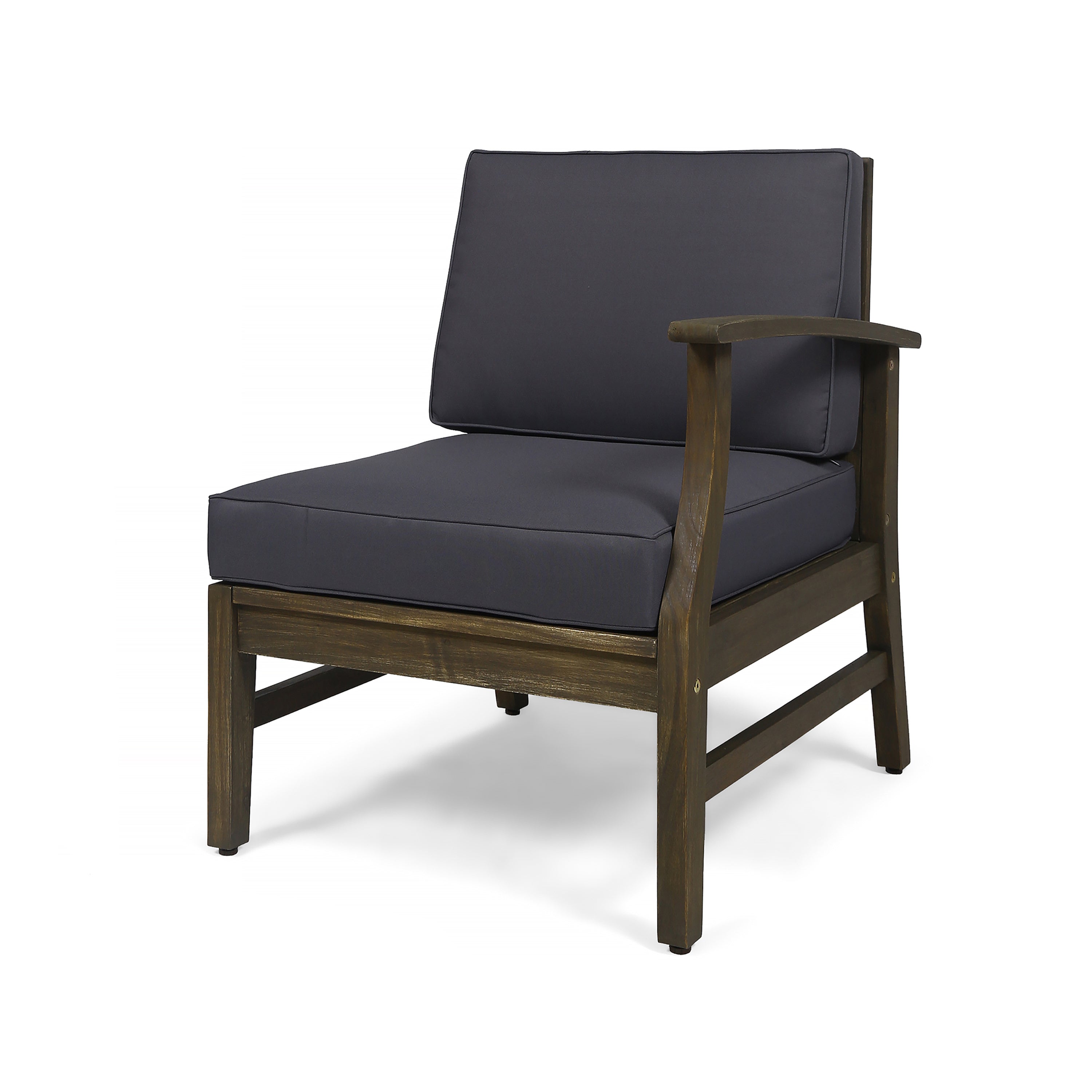Perla Outdoor Sofa Set Patio Seating - Dark Gray