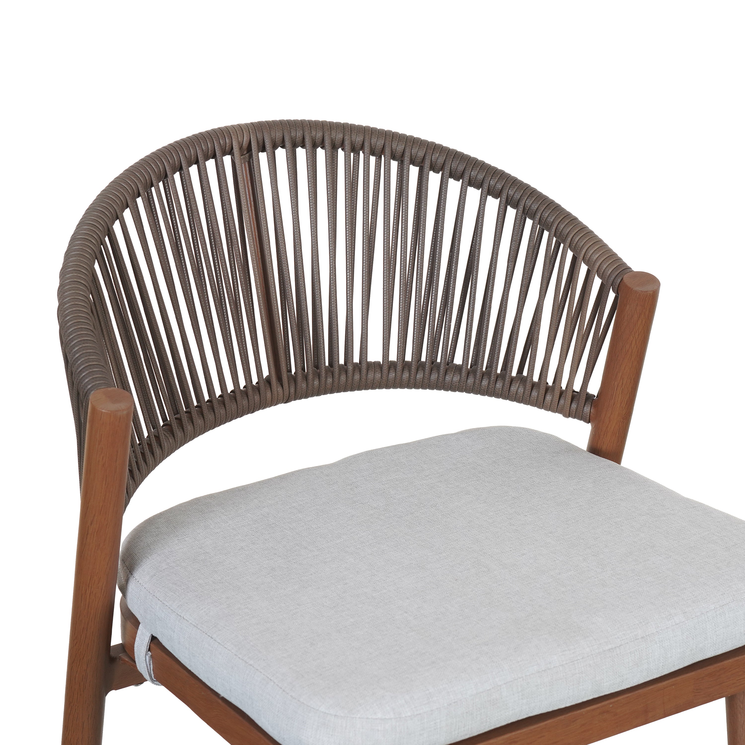 Outdoor Counter Stool Set Water-Resistant Cushions - Teak