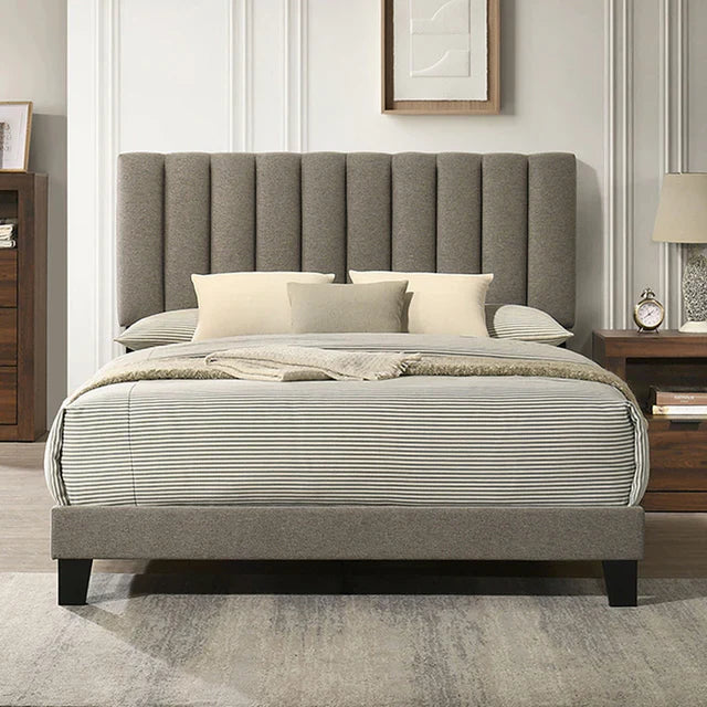 Altimari Walnut Fabric Queen Bed