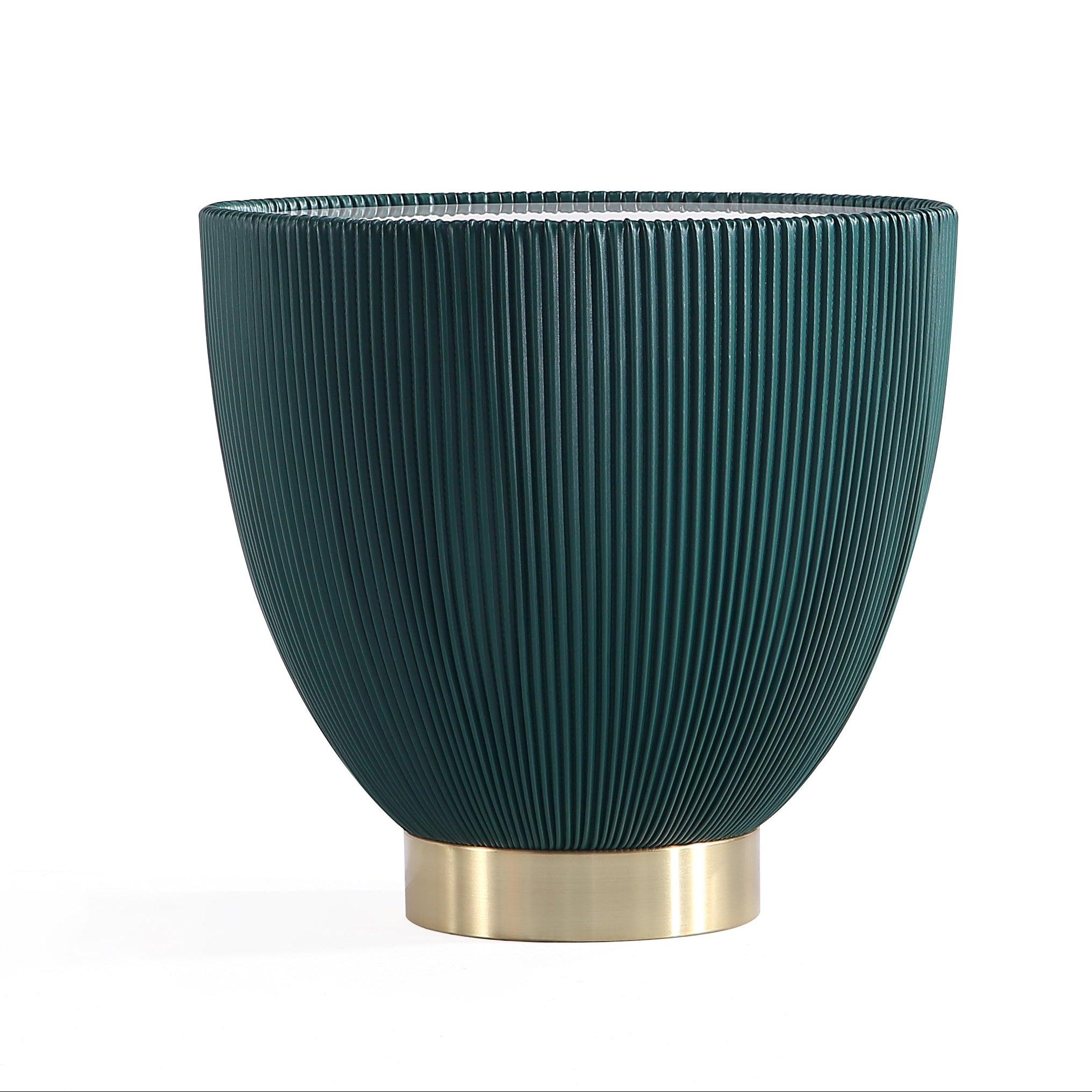 Anderson Modern Green Leather End Table