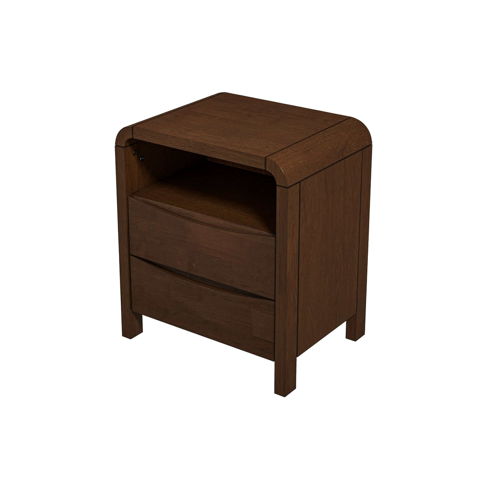 Anton Walnut Night Stand (2 Drawer)