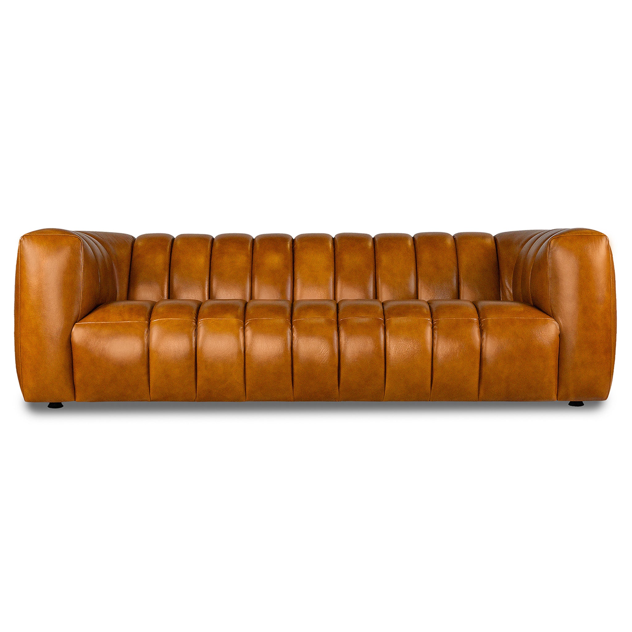 Arden Italian Genuine Cognac Leather Sofa