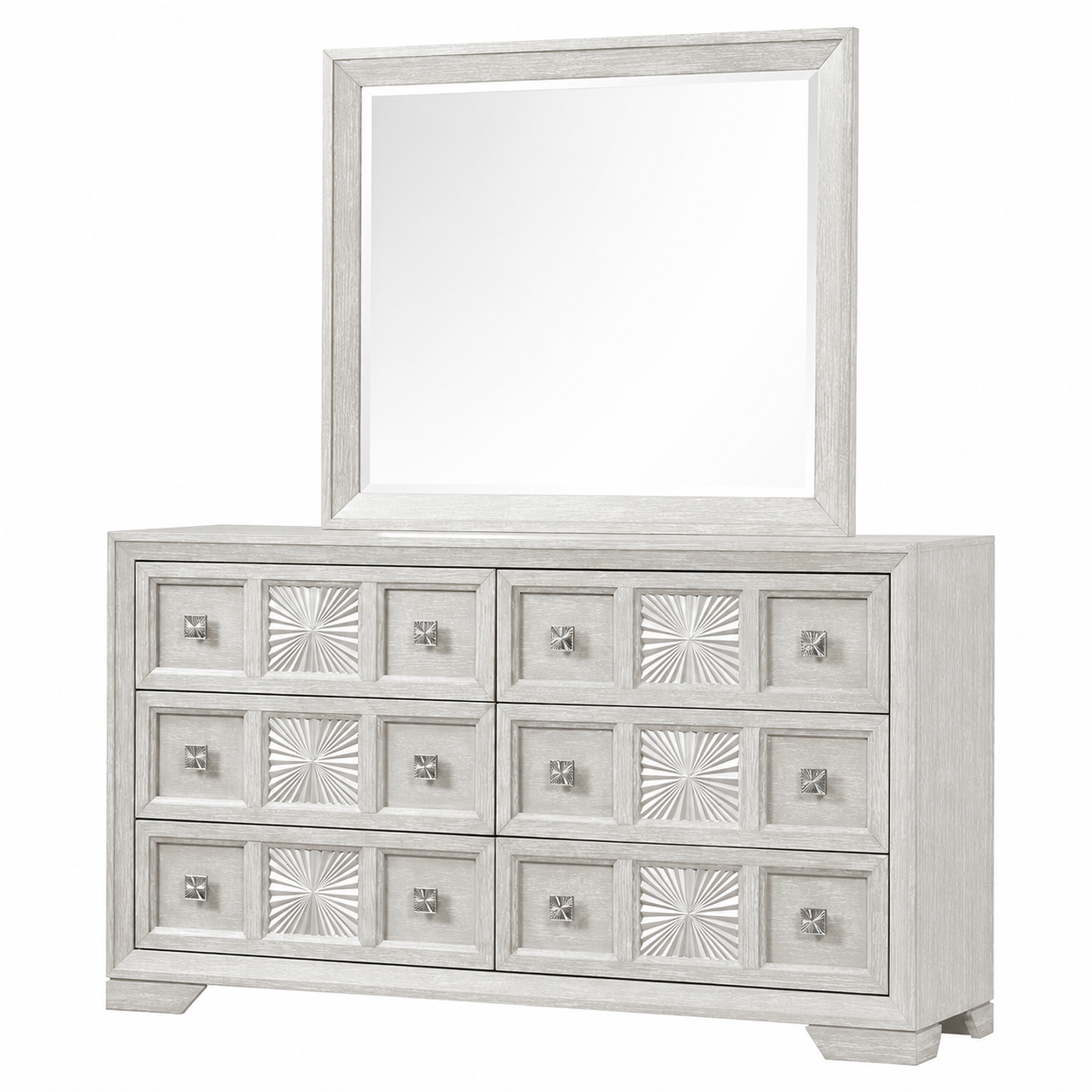 Argenthart Transitional Light Gray Engineered Wood Dresser by Furniture of America