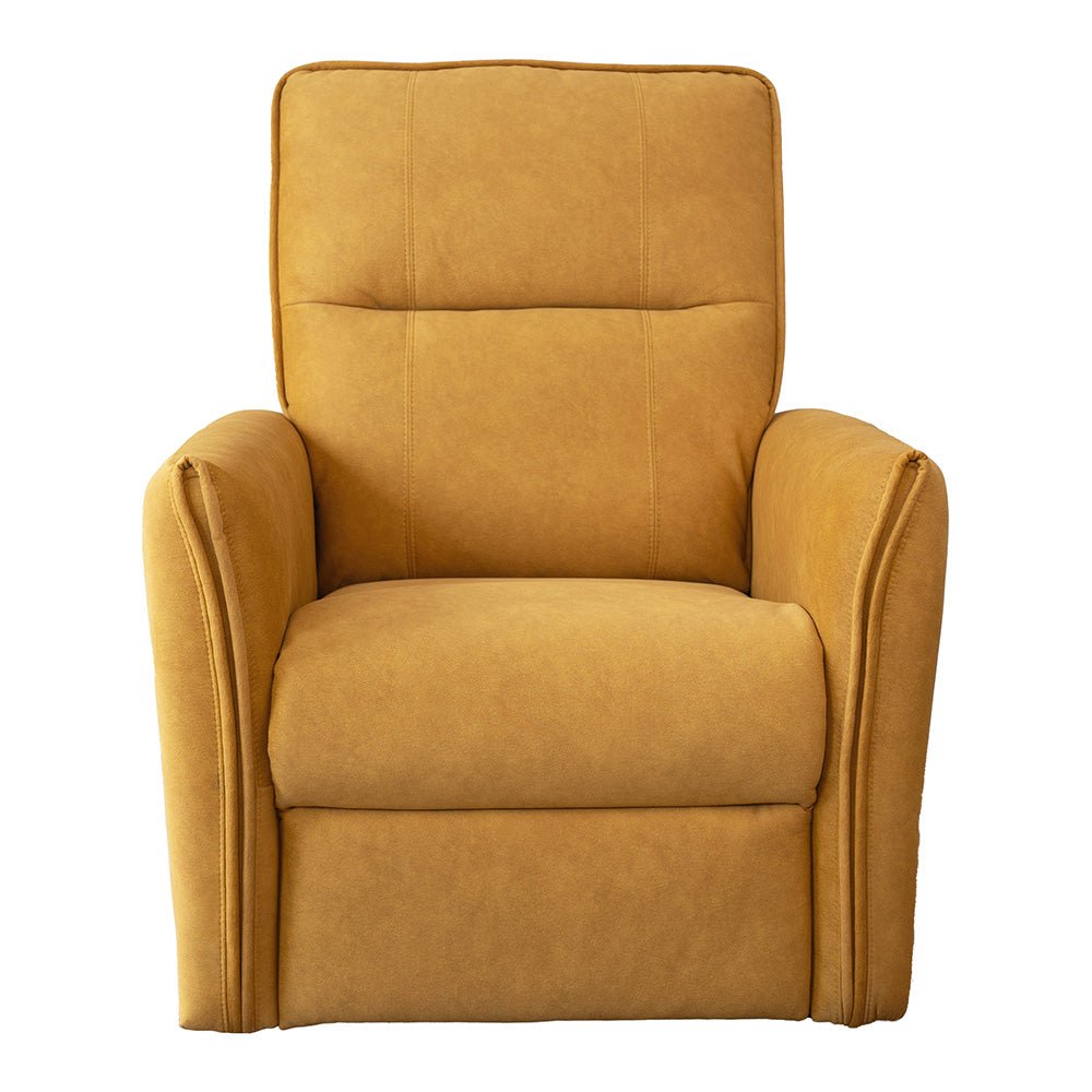 Ashland Dark Yellow Suede Recliner Chair