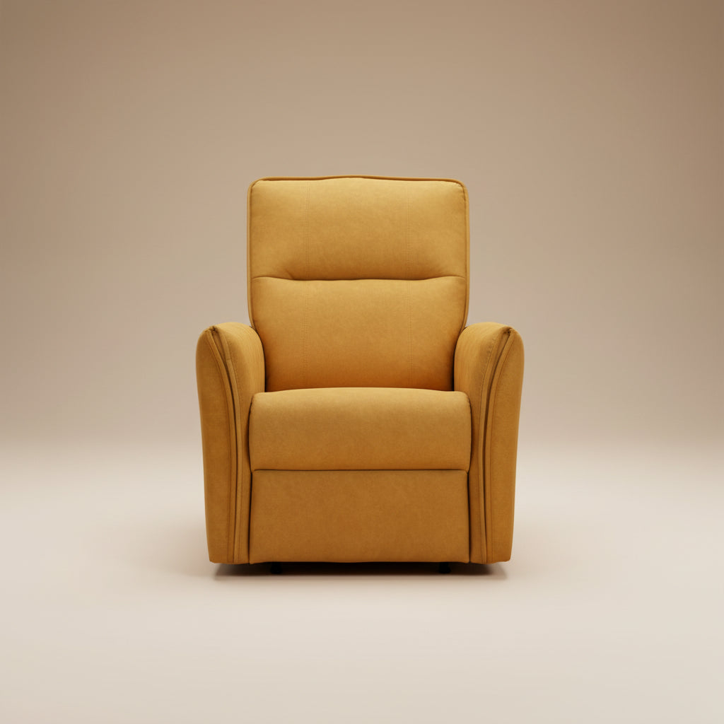 Ashland Dark Yellow Suede Recliner Chair