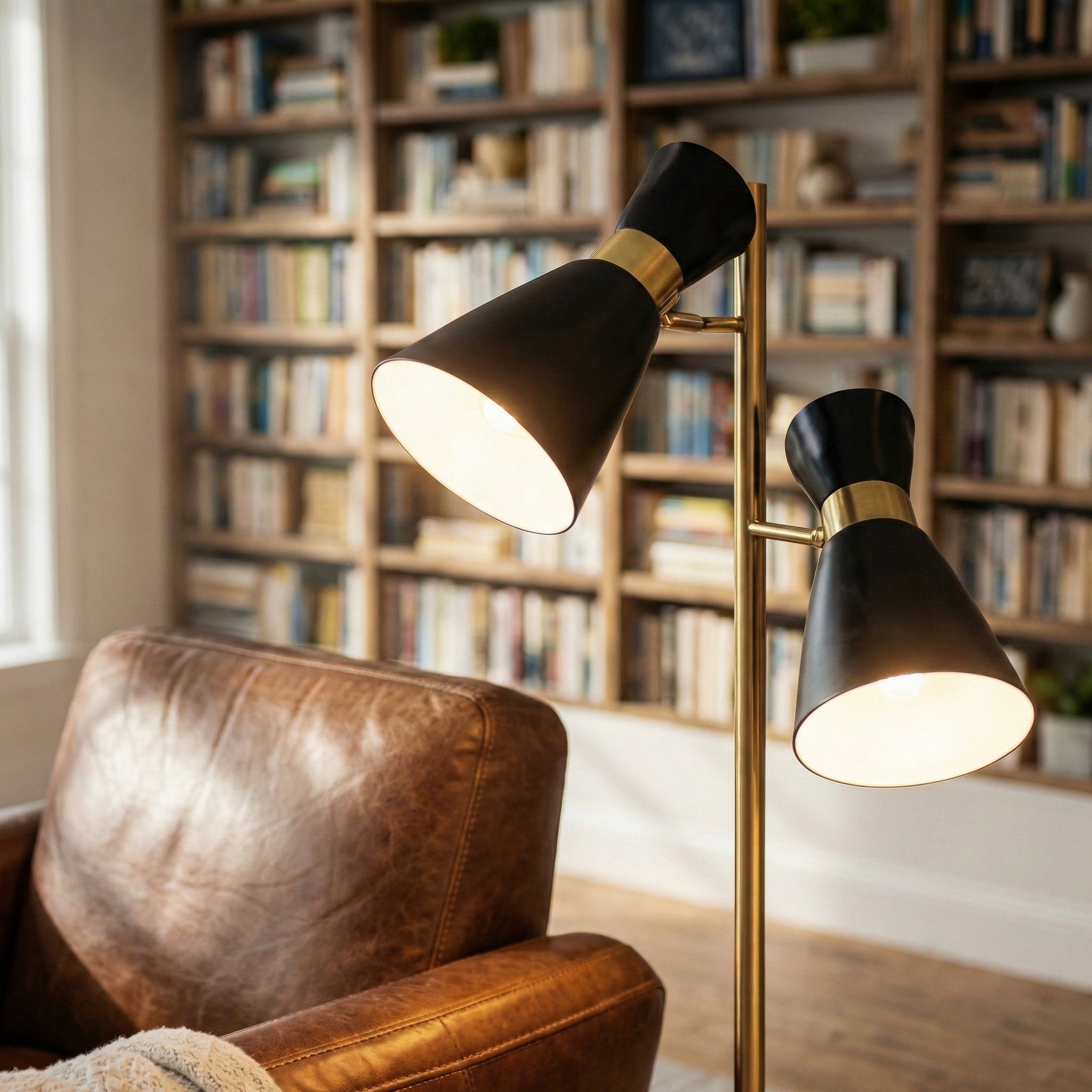 Axis Brassed Gold Floor Lamp