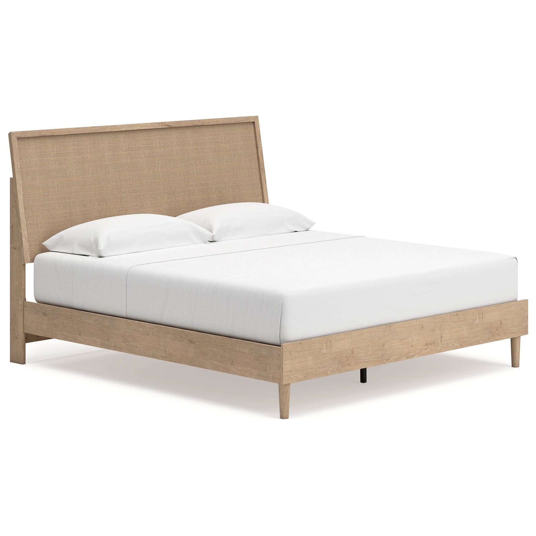 Cielden King Panel Bed with Mirrored Dresser