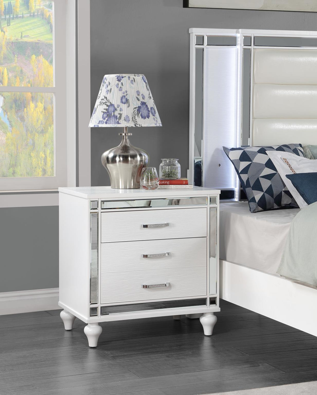 White Gloss LED Bedroom Collection