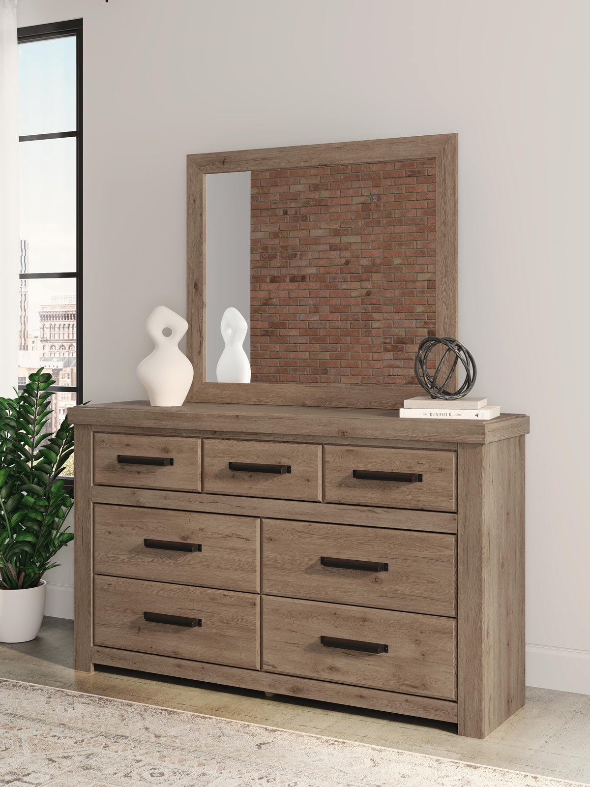 Oliandon Dresser with Mirrors