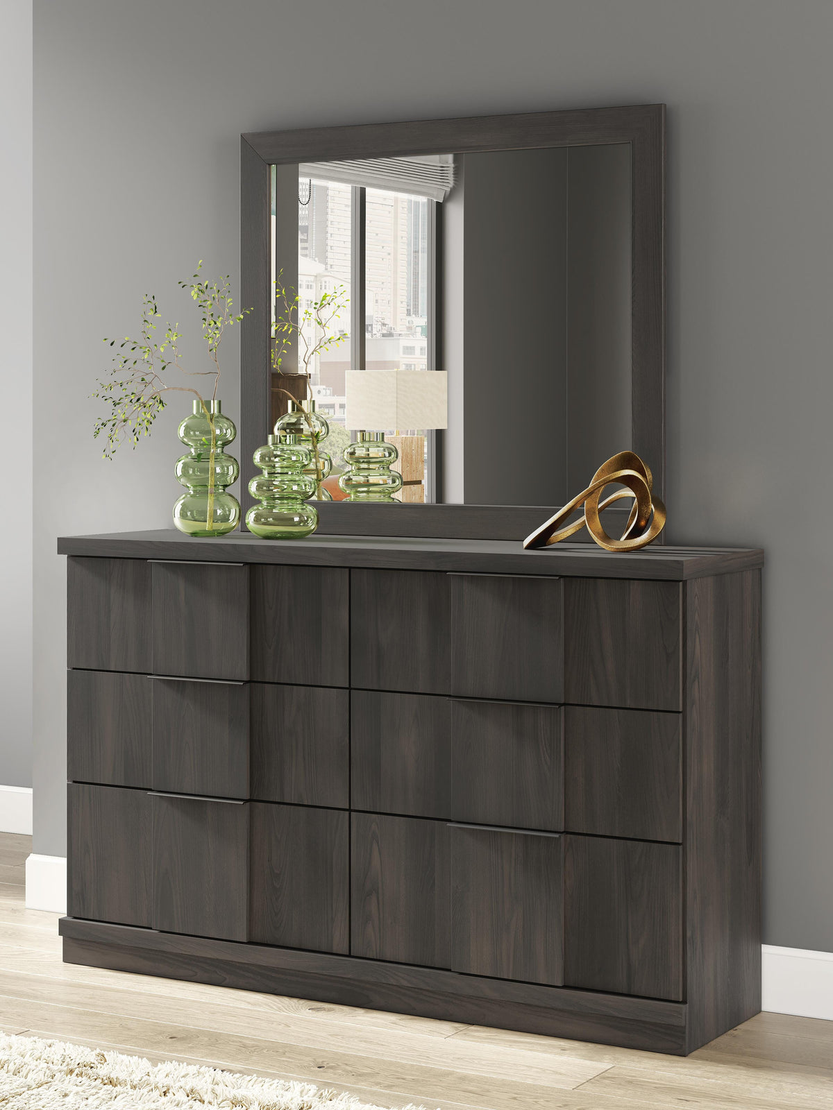 Shaehartin Dresser with Mirrors