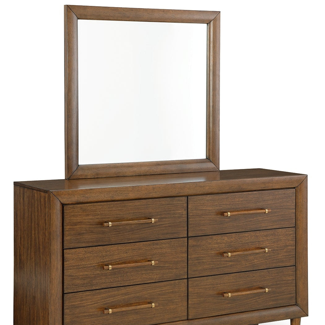 Lyncott King Upholstered Bed with Mirrored Dresser and Nightstand