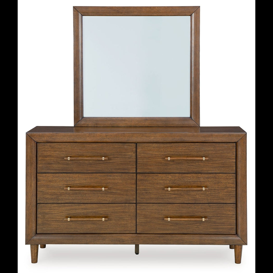 Lyncott King Upholstered Bed, Dresser, Mirror and Chest